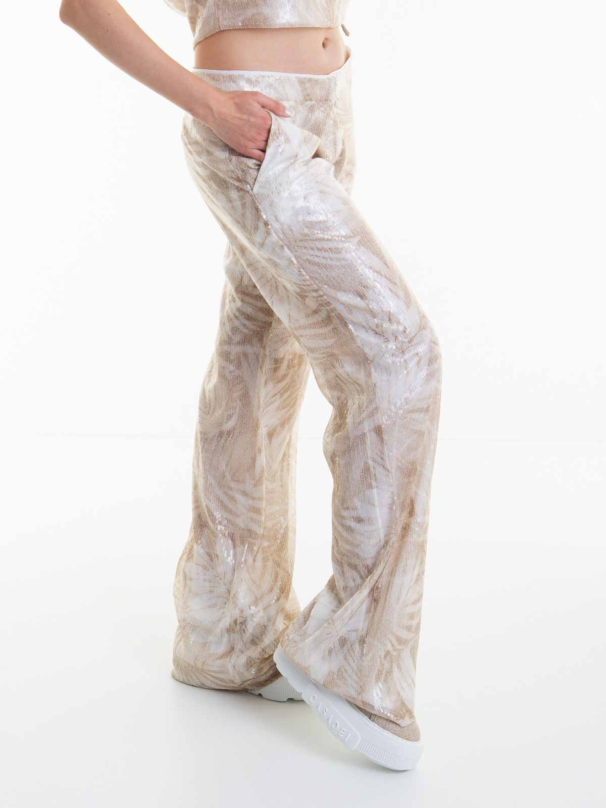 Sequin Fantasy Print Pants D44EP042EB8MF183 (ERMANNO SCERVINO / パンツ ) | ERMANNO SCERVINO (エルマンノ シェルヴィーノ)(4)