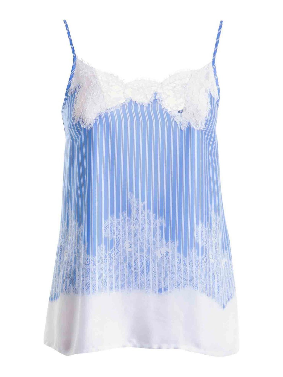 V Neck Sleeveless Striped Top D44EL043EC2MF759 (ERMANNO SCERVINO / タンクトップ・キャミソール ) | ERMANNO SCERVINO (エルマンノ シェルヴィーノ)