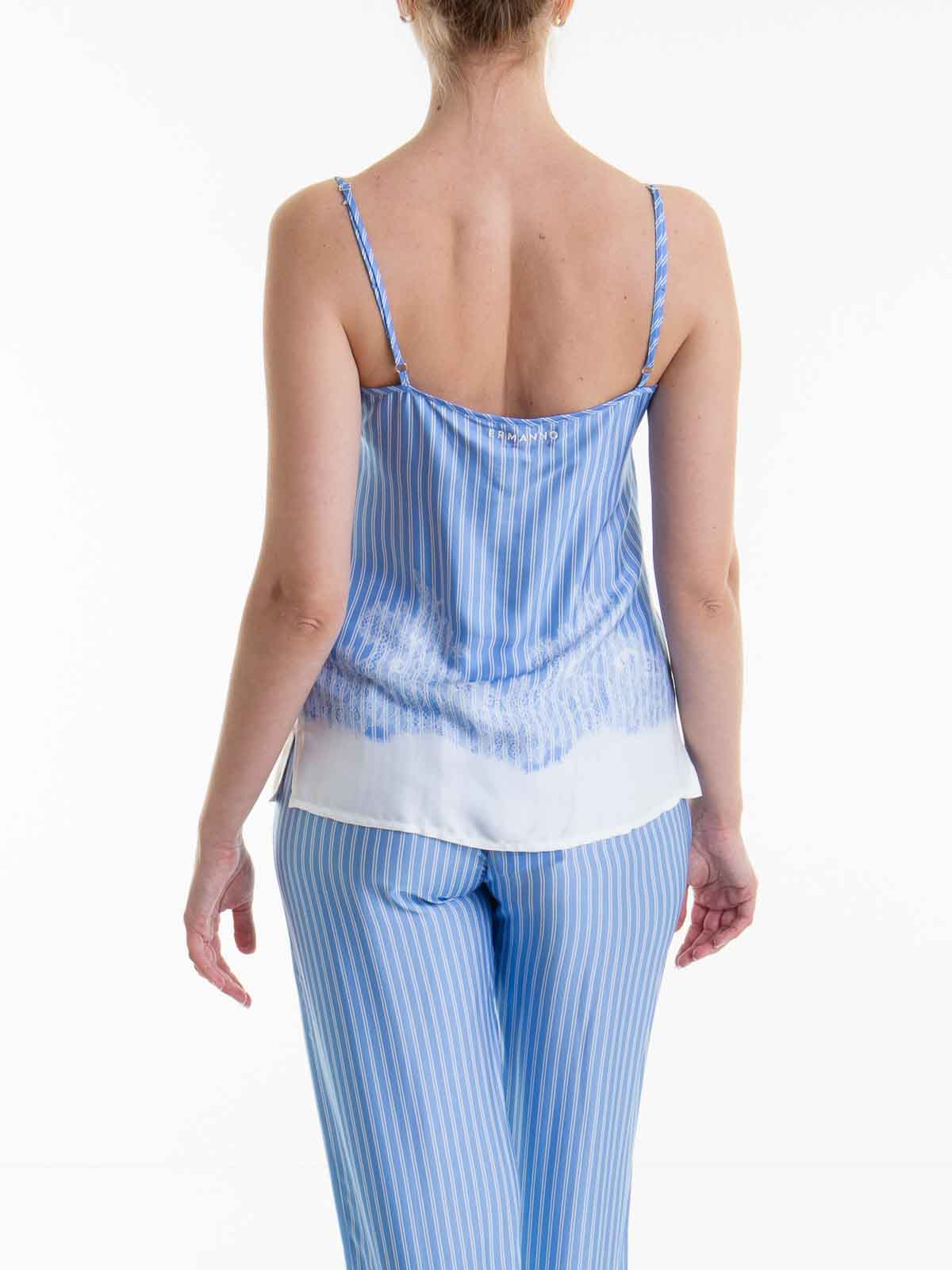 V Neck Sleeveless Striped Top D44EL043EC2MF759 (ERMANNO SCERVINO / タンクトップ・キャミソール ) | ERMANNO SCERVINO (エルマンノ シェルヴィーノ)(3)