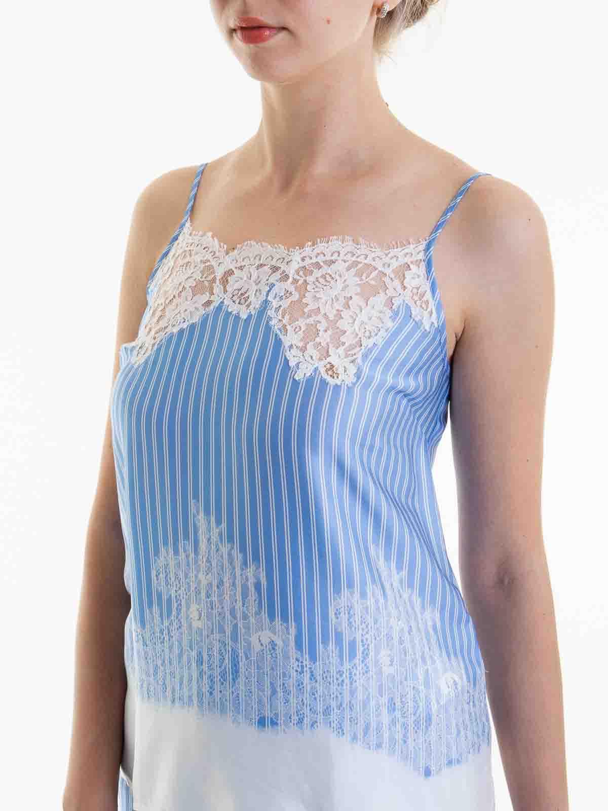 V Neck Sleeveless Striped Top D44EL043EC2MF759 (ERMANNO SCERVINO / タンクトップ・キャミソール ) | ERMANNO SCERVINO (エルマンノ シェルヴィーノ)(4)