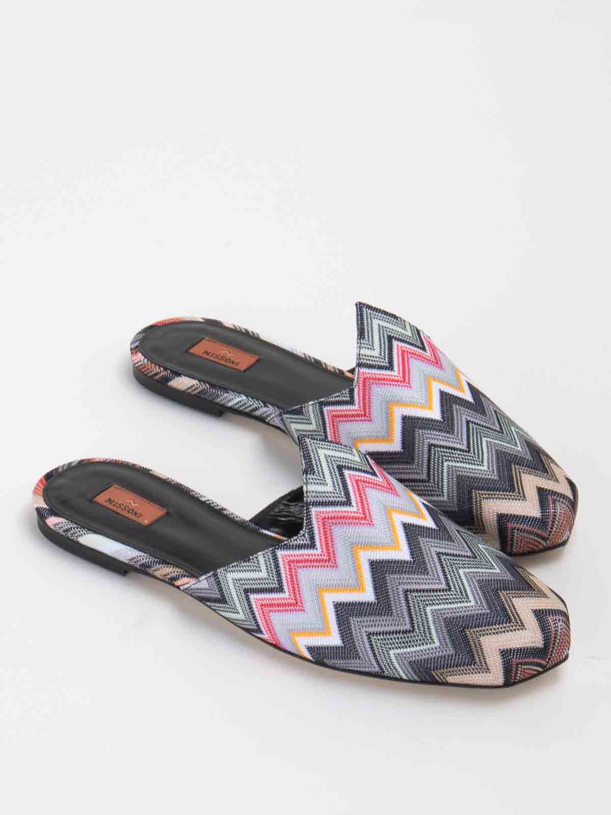 Geometric Print Slippers M15001ALICUDIWAVEBLACK (MISSONI / サンダル ) | MISSONI (ミッソー二)(1)
