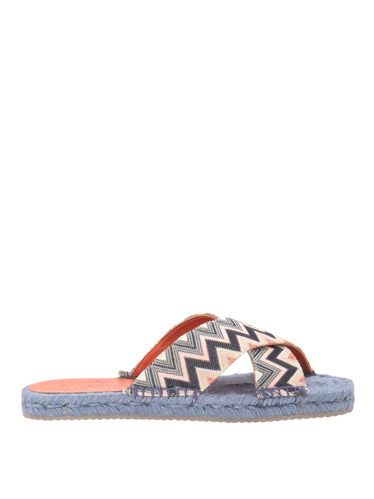 Geometric Print Slippers M28001HARLOWWAVEBLACK (MISSONI / サンダル ) | MISSONI (ミッソー二)