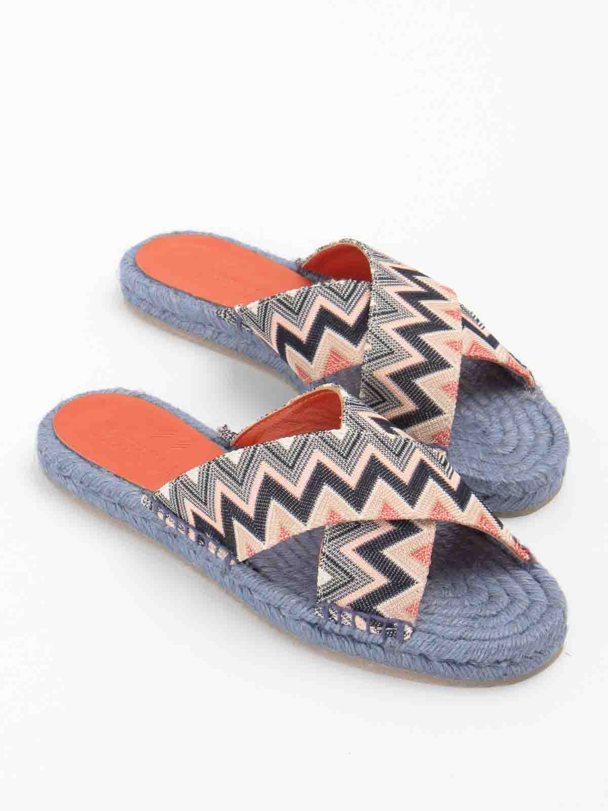 Geometric Print Slippers M28001HARLOWWAVEBLACK (MISSONI / サンダル ) | MISSONI (ミッソー二)(1)