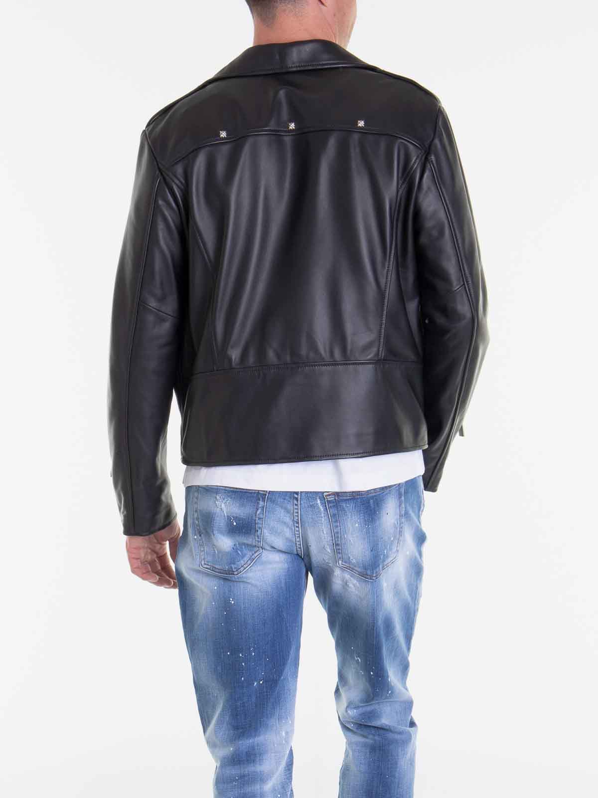 Notched Lapel Zip Jacket RUP24001GBC1BLACK (JOHN RICHMOND / レザー&ファージャケット・コート ) | JOHN RICHMOND (ジョン リッチモンド)(3)