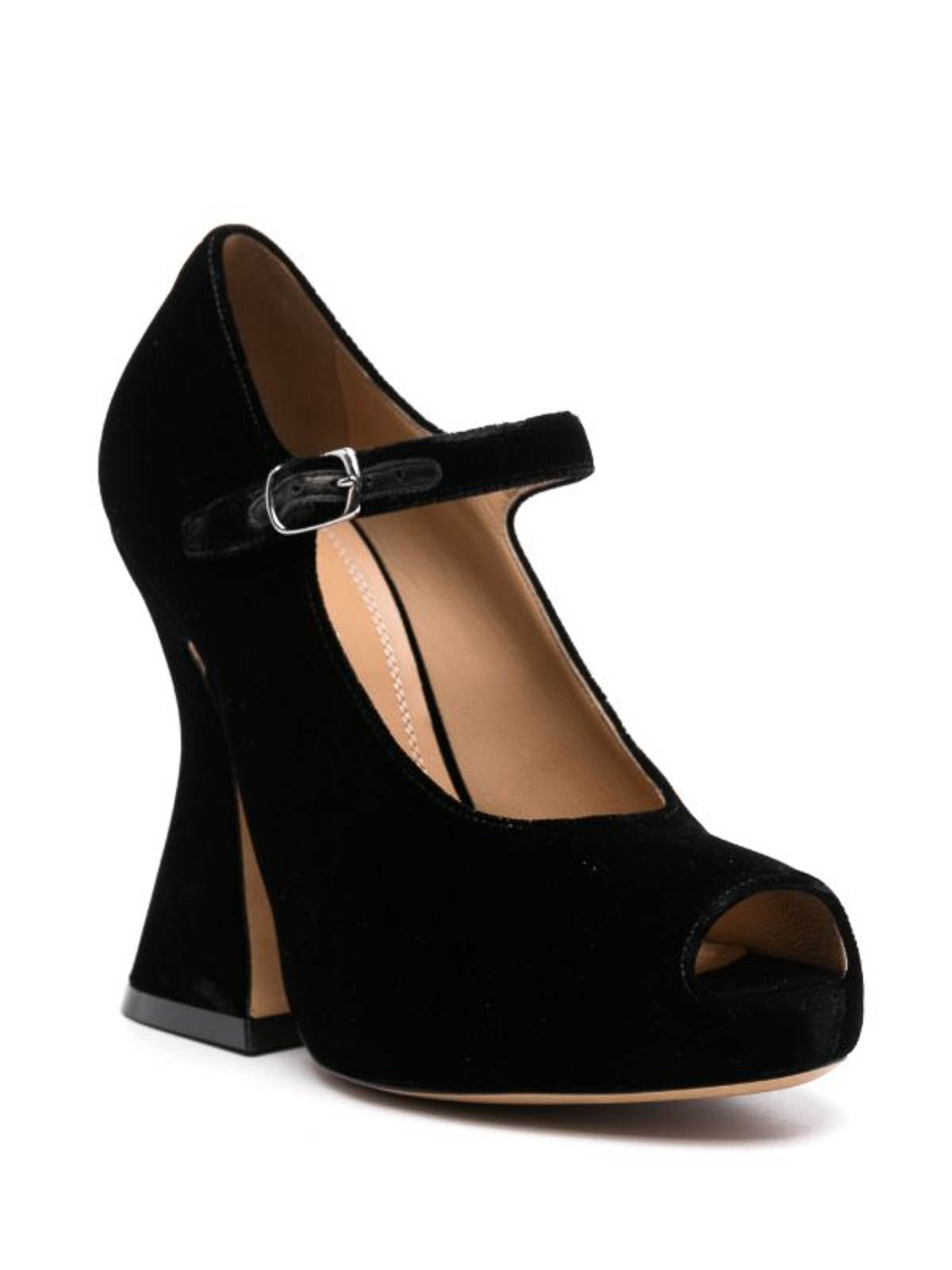 Velvet Peep-Toe Sandals S58WL0263P1788T8013 (Maison Margiela / パンプス・ハイヒール ) | Maison Margiela (メゾン マルジェラ)(1)