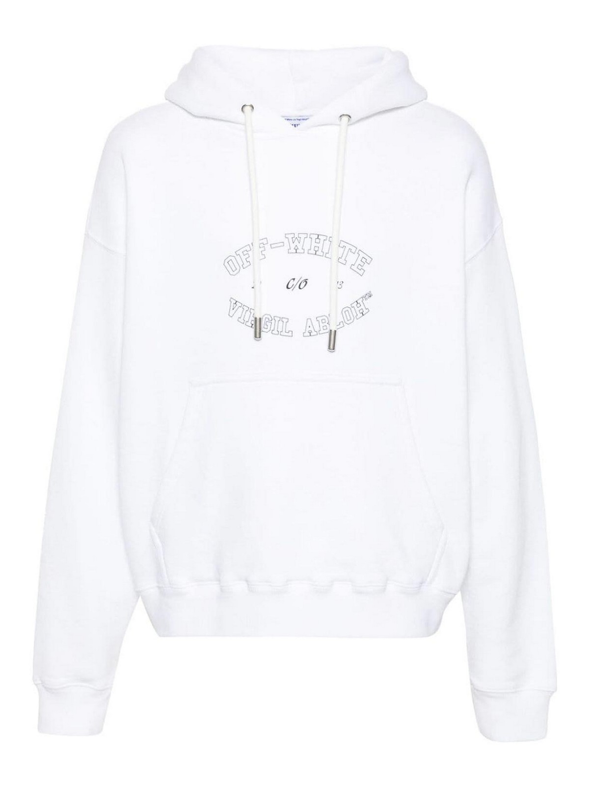 Cotton Hoodie With Print OMBB085F24FLE00S0110 (Off-White / スウェット・フーディー ) | Off-White (オフホワイト)