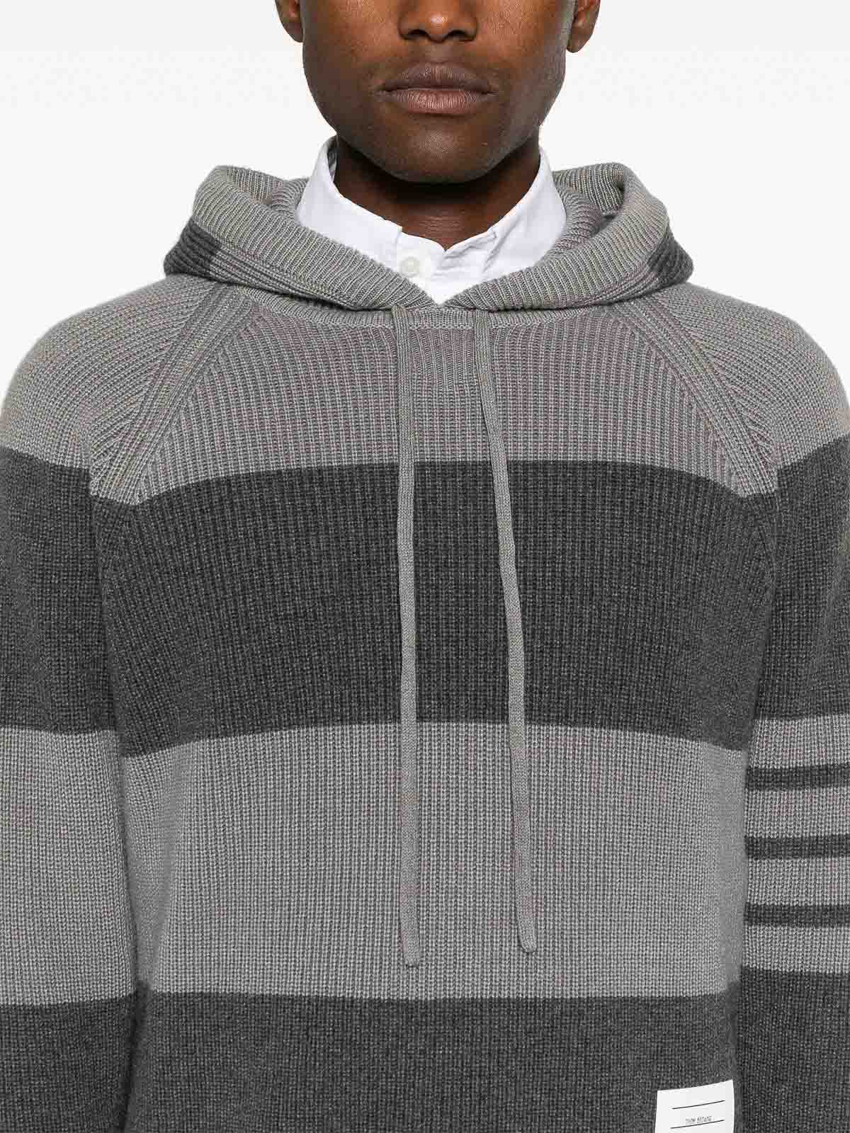 Striped Knitted Hoodie MKA513AY2011982 (Thom Browne / スウェット・フーディー ) | Thom Browne (トム・ブラウン)(4)