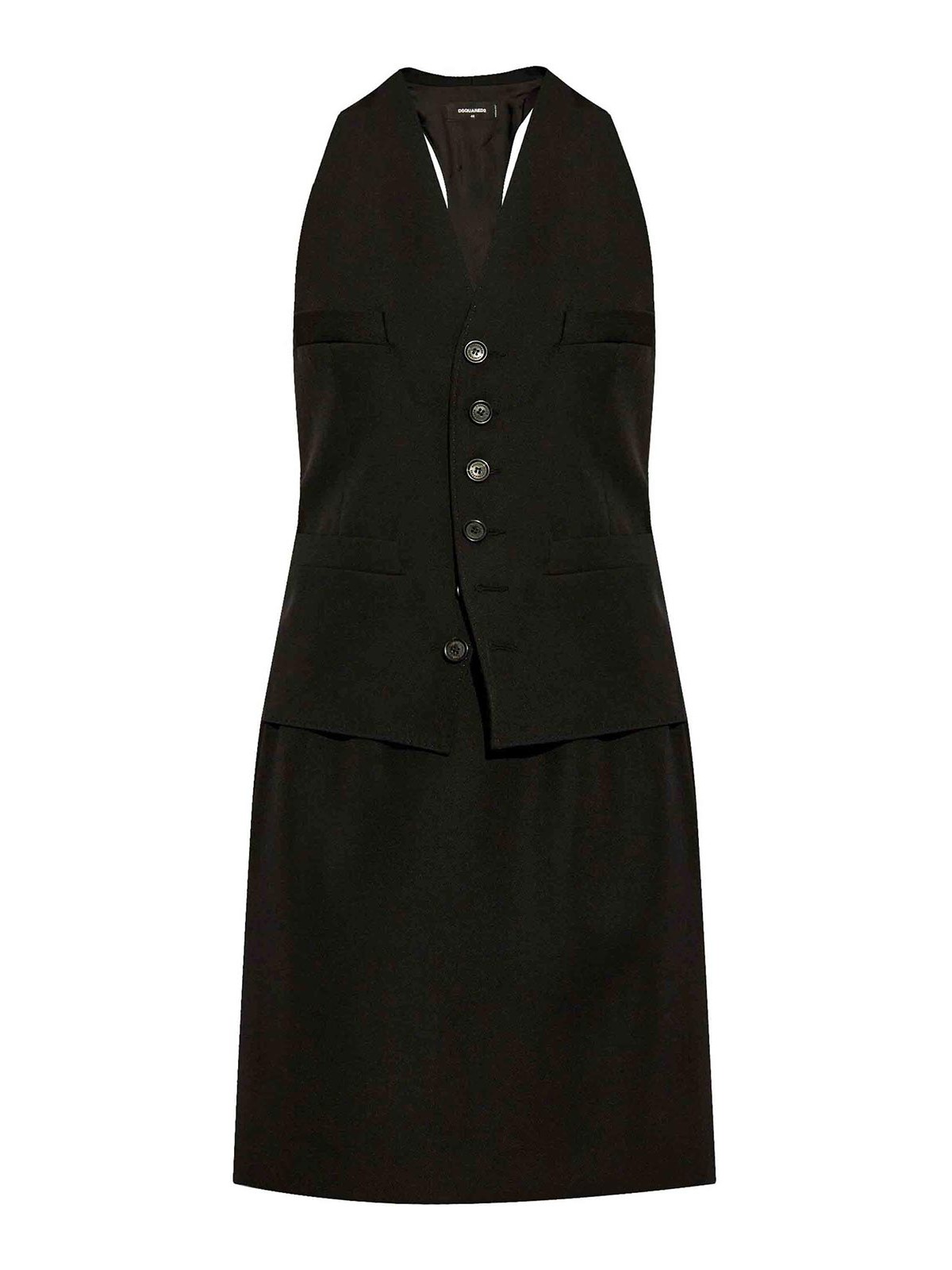 V-Neck Wool Dress S75CV0858S78136900 (Dsquared2 / ワンピース・ドレス・オールインワン ) | Dsquared2 (ディースクエアード)