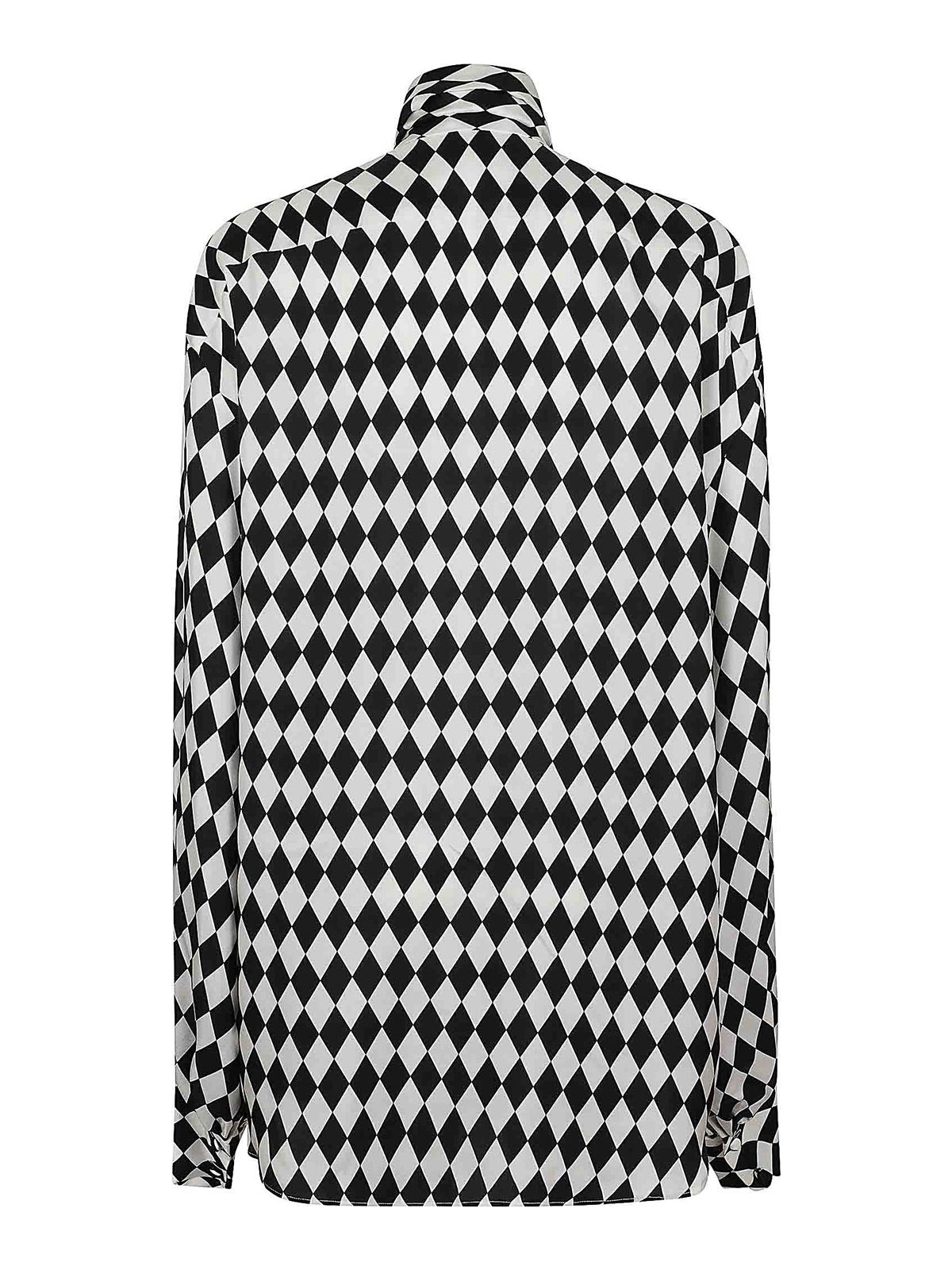 Shirt in pure diamond pattern DF1HT020SE01GAB (Balmain / シャツ・ブラウス ) | Balmain (バルマン)(1)