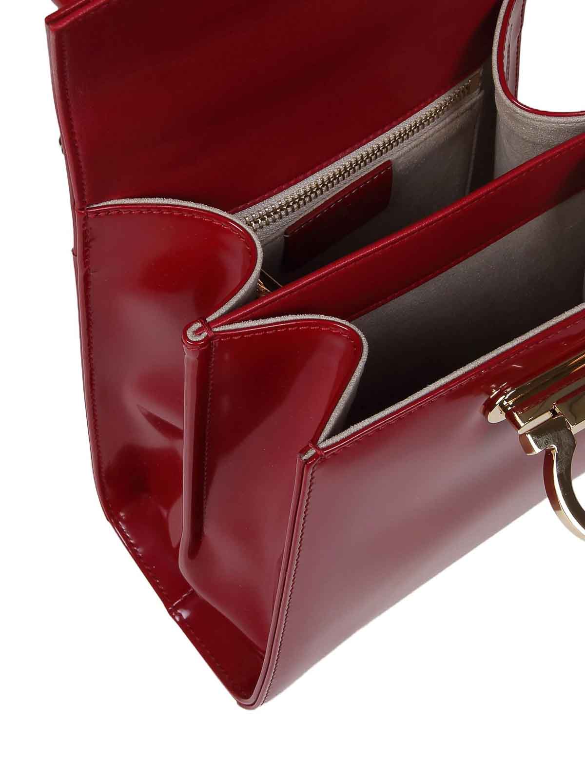 Top Handle S Bag In Red Calfskin 212193ROSSO (FERRAGAMO / ハンドバッグ・ショルダーバッグ ) | FERRAGAMO (フェラガモ)(3)