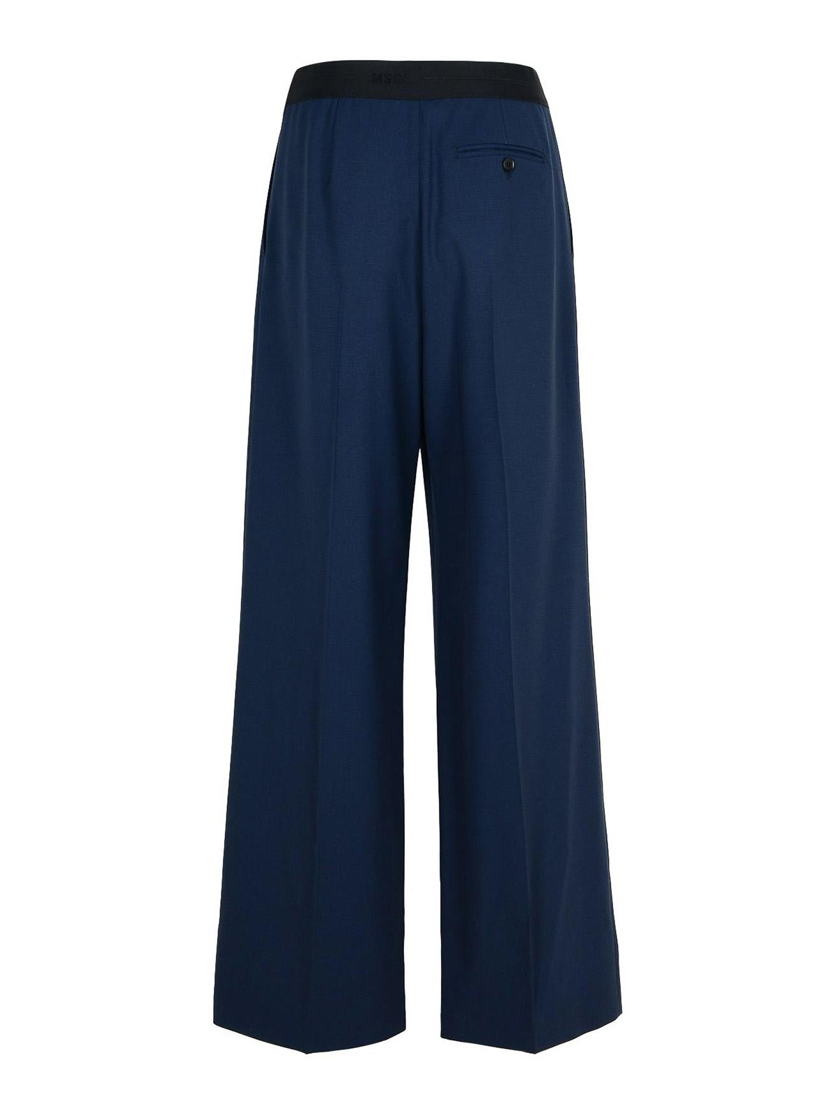 Navy Virgin Wool Pants 3741MDP1424750688 (MSGM / パンツ ) | MSGM (エムエスジーエム)(1)