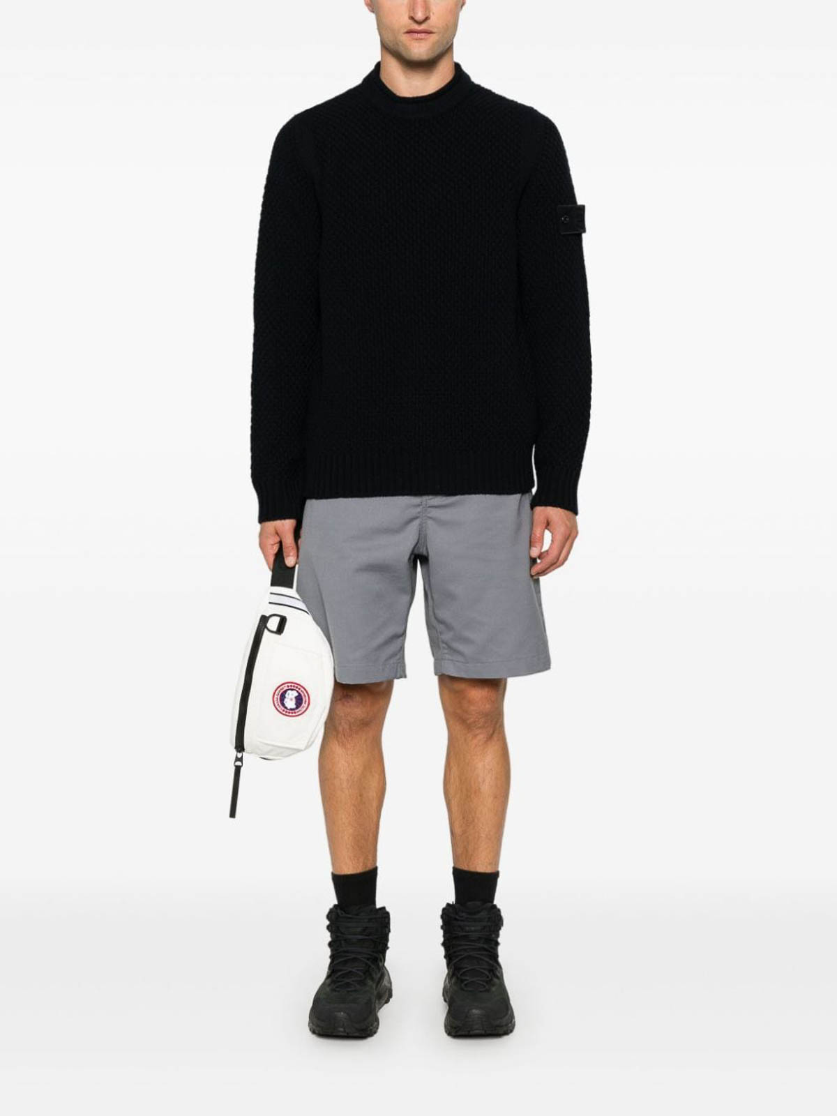 Virgin Wool Knit Sweater 8115515FAV0020 (STONE ISLAND / ニット・セーター・カーディガン ) | STONE ISLAND (ストーンアイランド)(2)