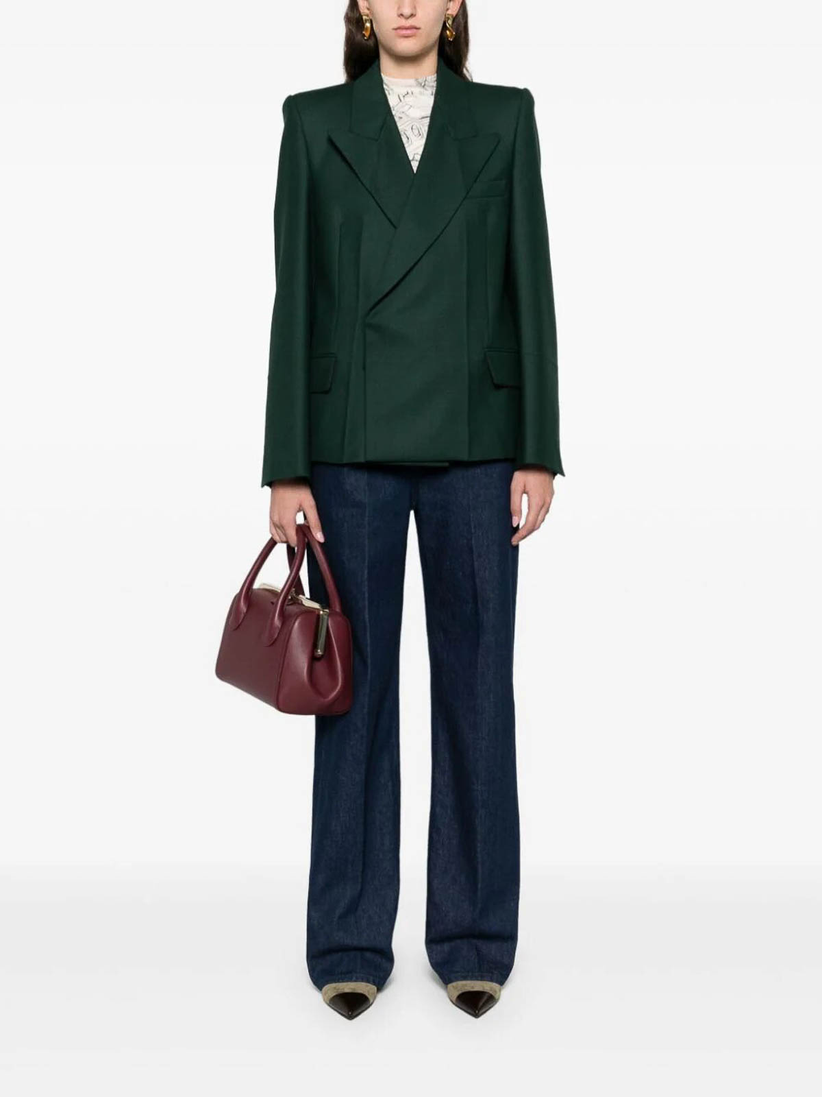 Pointed Shoulder Jacket 1424WJK005796B8834 (VICTORIA BECKHAM / ブレザー・ジャケット ) | VICTORIA BECKHAM (ヴィクトリア ベッカム)(2)