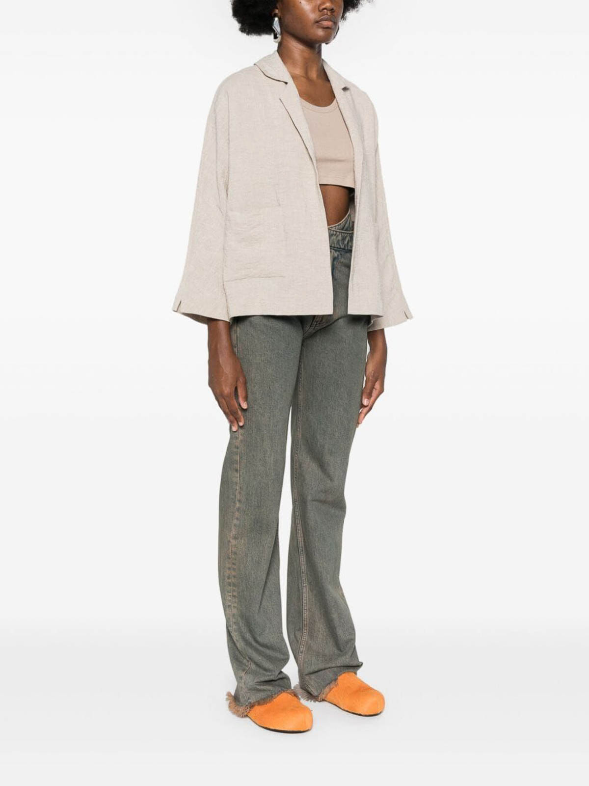 Giacca Jacket Peonia Nido GI154AI2716NATURALE (daniela gregis / ブレザー・ジャケット ) | daniela gregis (ダニエラ グレジス)(2)