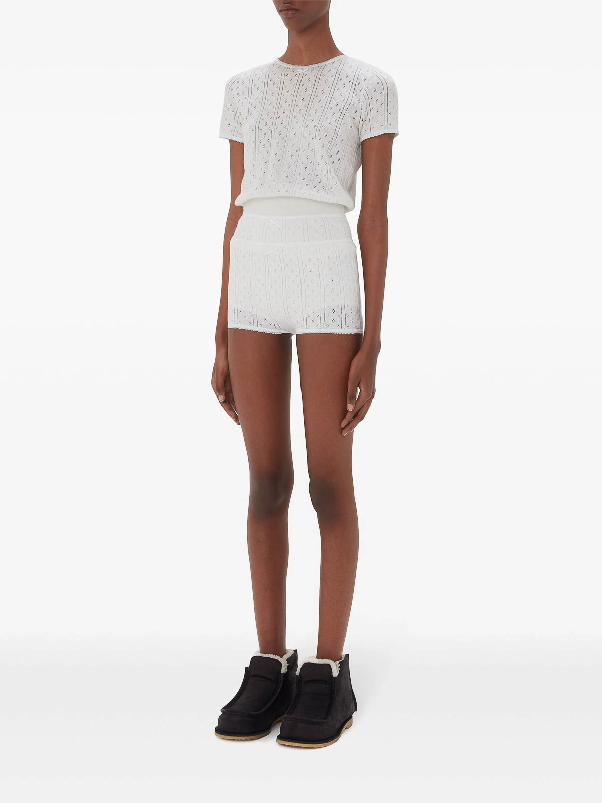 Double-Layer Pointelle Shorts KW1278YN0389001 (JW Anderson / ショートパンツ ) | JW Anderson (ジェイダブリュー アンダーソン)(1)