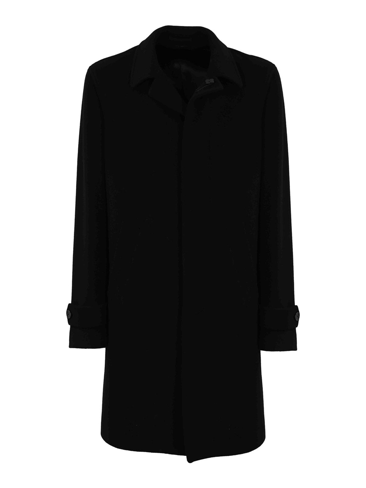 5-Button Trench Coat In Black Wool IV23223IVC63605999 (LARDINI / コート ) | LARDINI (ラルディーニ)