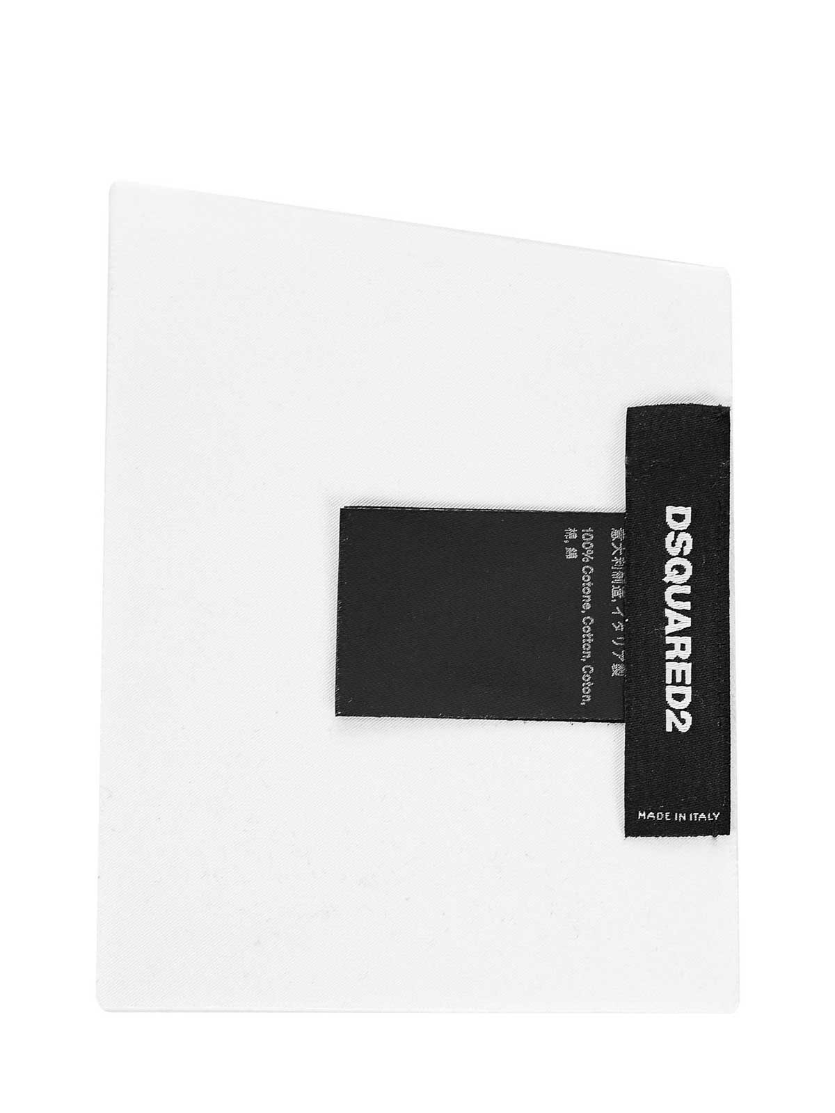 White Cotton Pocket Square PEM000401C026991062 (Dsquared2 / ネクタイ ) | Dsquared2 (ディースクエアード)(1)