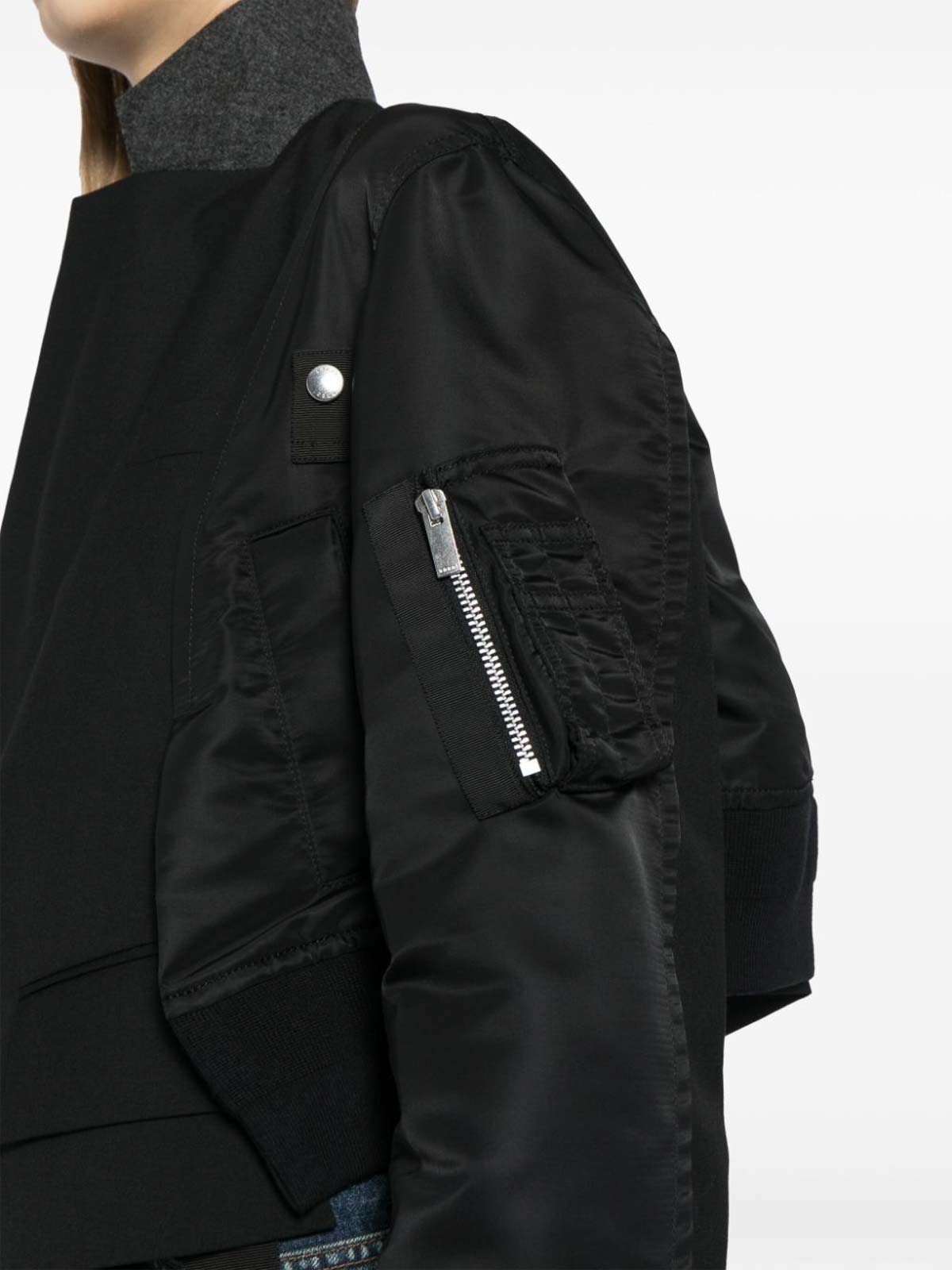Suiting X Nylon Twill Jacket 2407338BLACK (sacai / カジュアルジャケット ) | sacai (サカイ)(3)