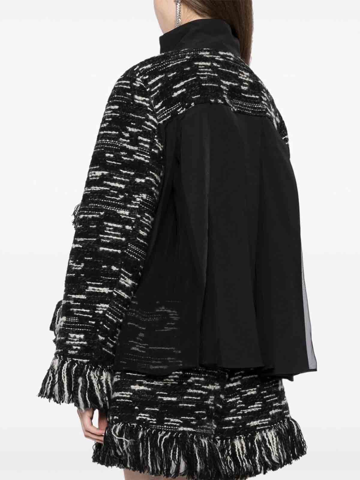 Tweed X Grosgrain Blouson 2407584BLACK (sacai / ブレザー・ジャケット ) | sacai (サカイ)(2)