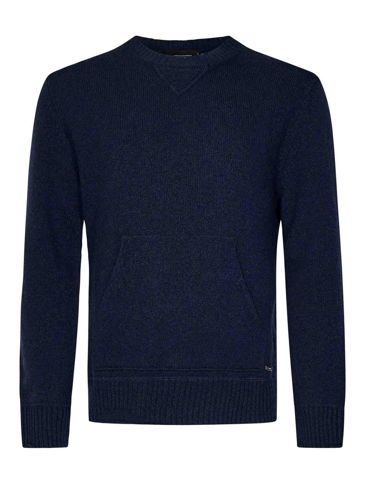 Navy Blue Wool And Cashmere Knit Sweater S71HA1322D13069486 (Dsquared2 / ニット・セーター・カーディガン ) | Dsquared2 (ディースクエアード)