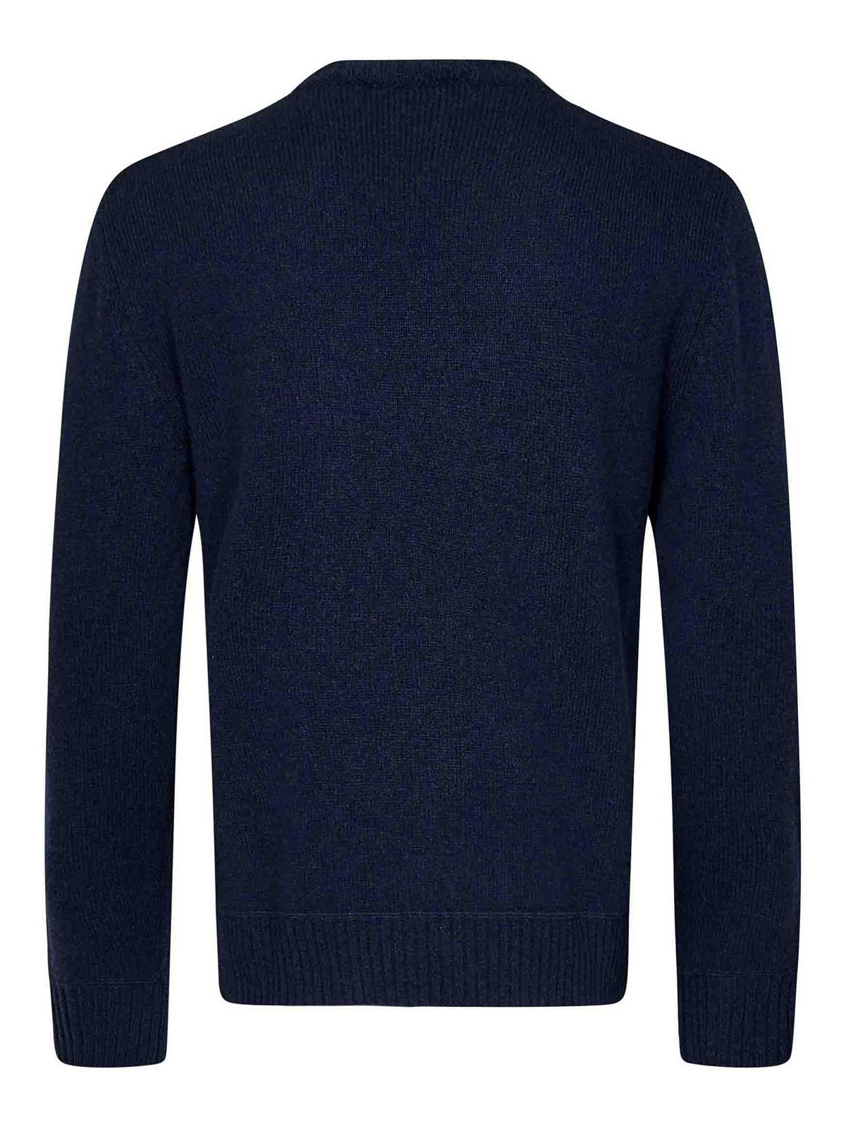 Navy Blue Wool And Cashmere Knit Sweater S71HA1322D13069486 (Dsquared2 / ニット・セーター・カーディガン ) | Dsquared2 (ディースクエアード)(1)