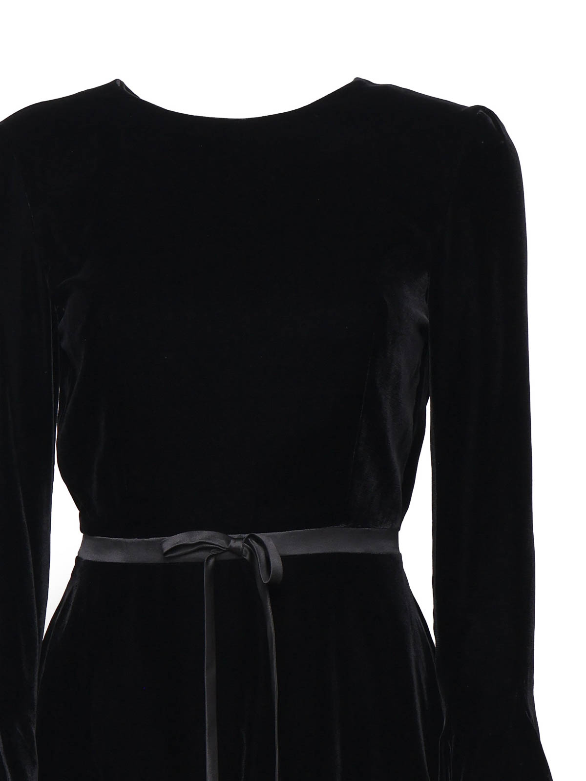 Pleated Dress With Open Back In Velvet 803917Y1H021000 (Saint Laurent / コート・ダウン ) | Saint Laurent (サンローラン)(2)