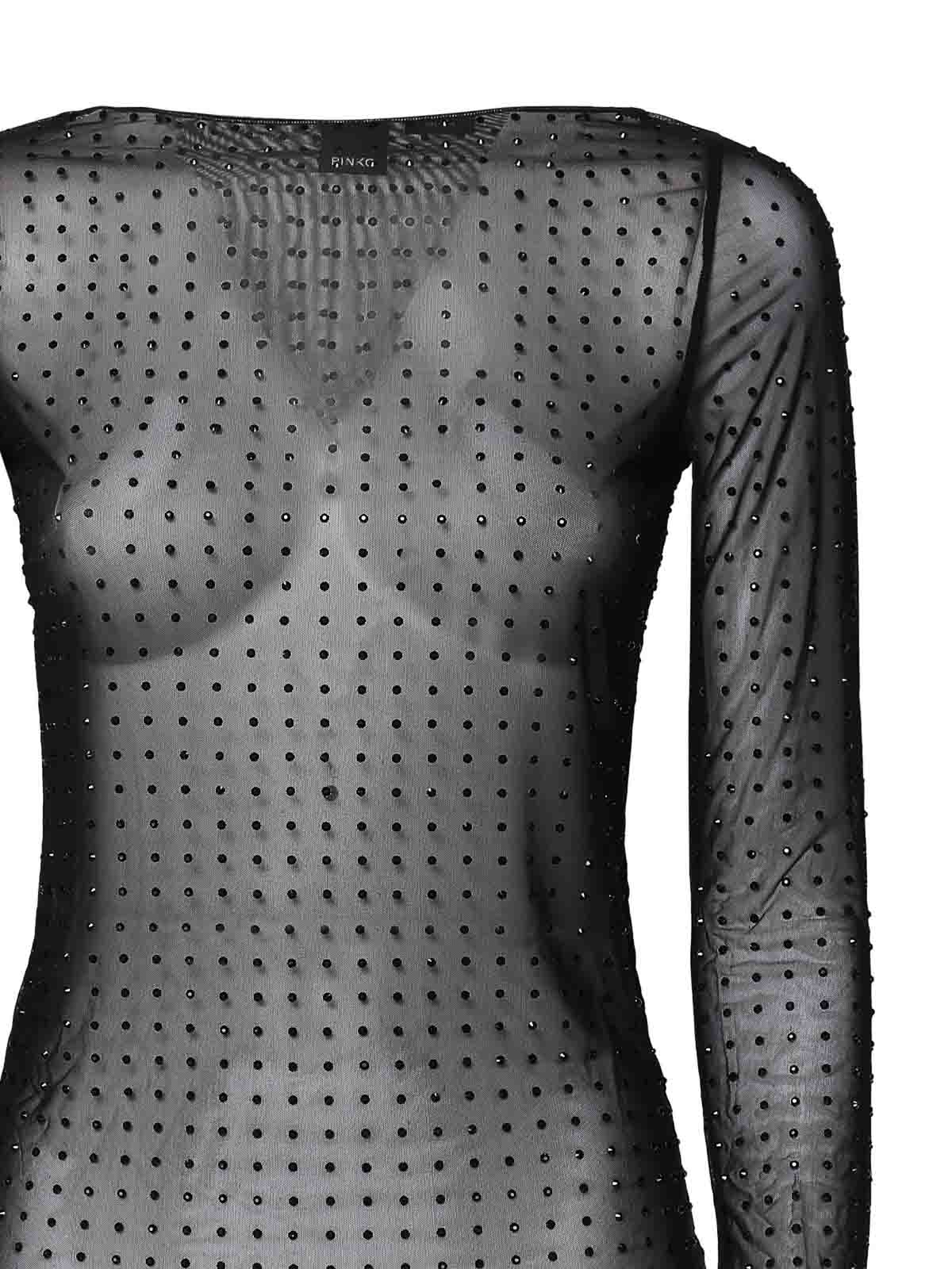 Transparent Rouen Sweater With Stones 103911A220Z99 (PINKO / Tシャツ・カットソー ) | PINKO (ピンコ)(2)