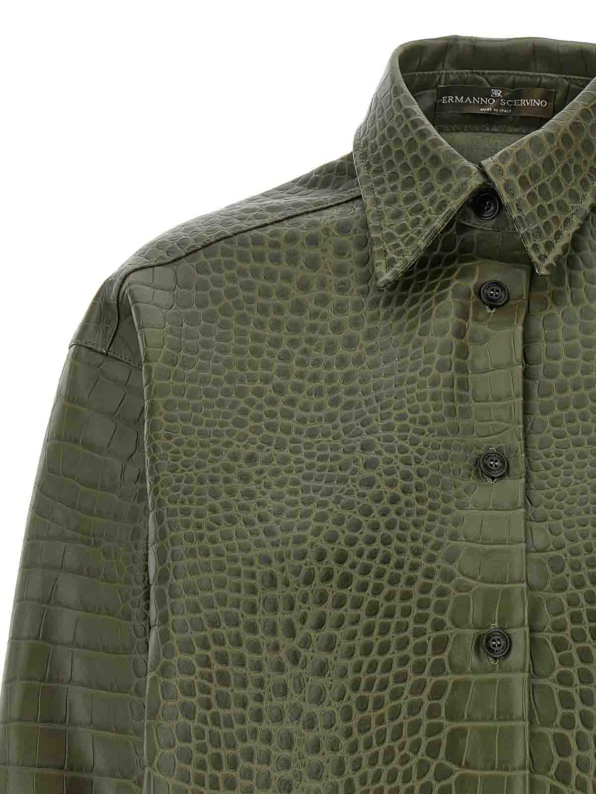 Crocodile Print Shirt D452K700IYR80515 (ERMANNO SCERVINO / シャツ・ブラウス ) | ERMANNO SCERVINO (エルマンノ シェルヴィーノ)(2)