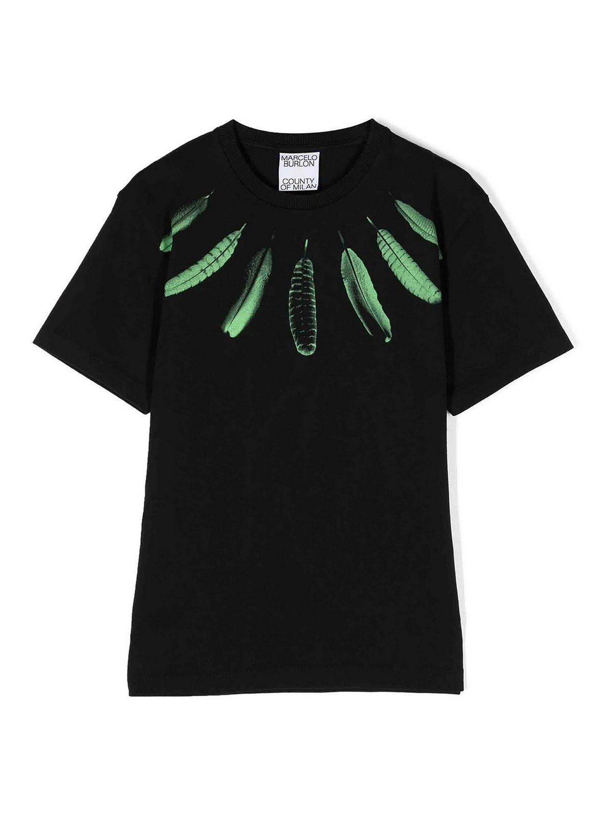 Collar Feathers Regular T-Shirt Ss CBAA001S24JER0061050 (MARCELO BURLON / Tシャツ・カットソー ) | MARCELO BURLON (マルセロ・ブロン)