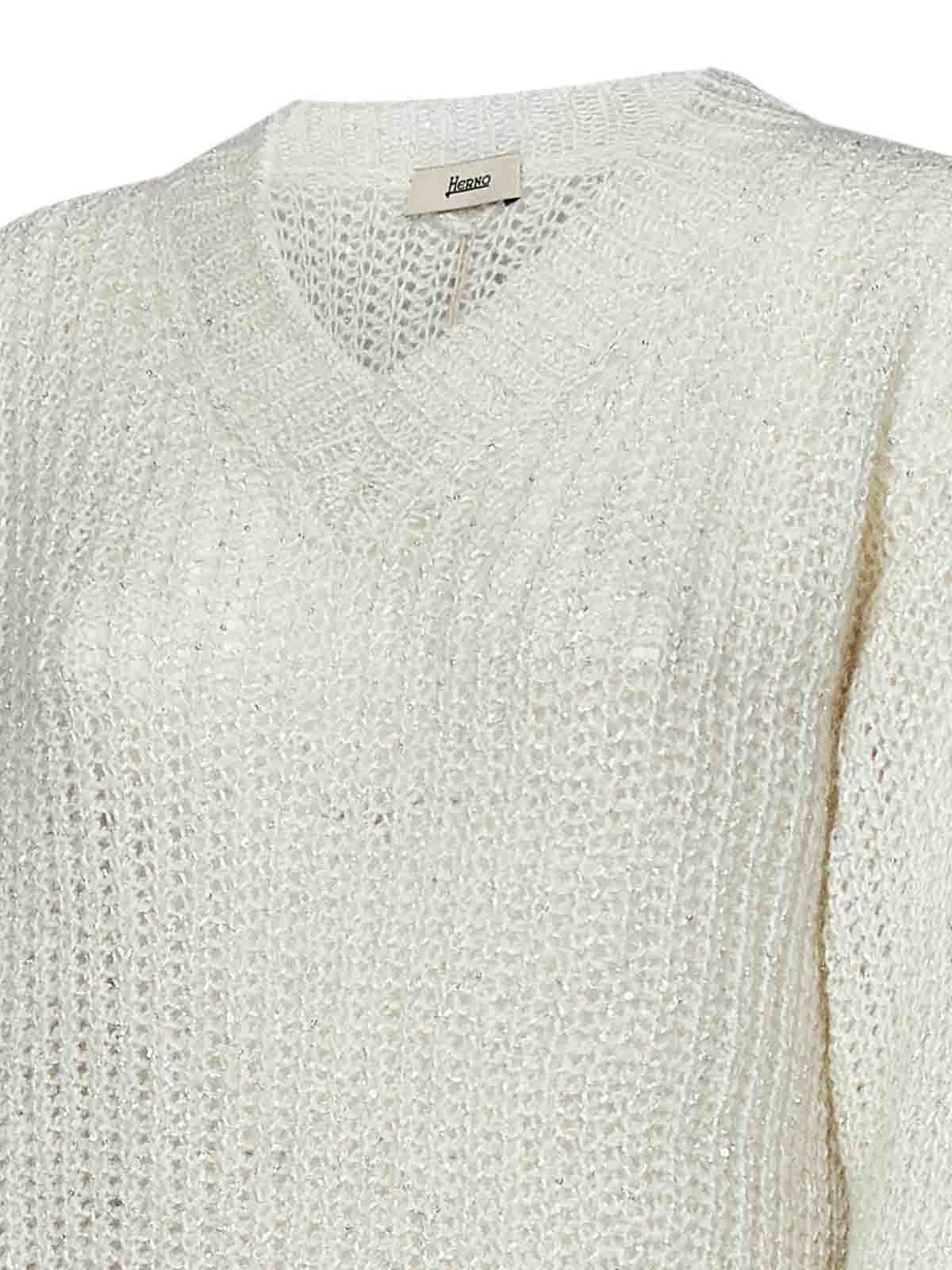 Alpaca Blend Knit V-Neck Sweater MV000009D760521010 (Herno / ニット・セーター・カーディガン ) | Herno (ヘルノ)(2)