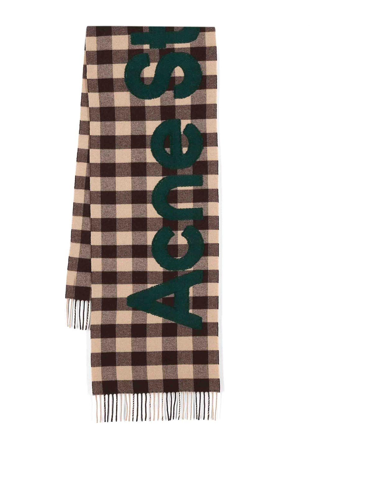 Checked Logo-Patch Scarf CA0262AFQ (Acne Studios / スカーフ・マフラー ) | Acne Studios (アクネ ストゥディオズ)