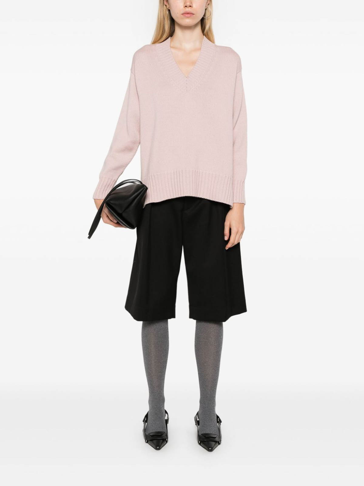 Long Sleeve Oversize V-Neck Sweater L5MN481320 (Drumohr / ニット・セーター・カーディガン ) | Drumohr (ドルモア)(1)