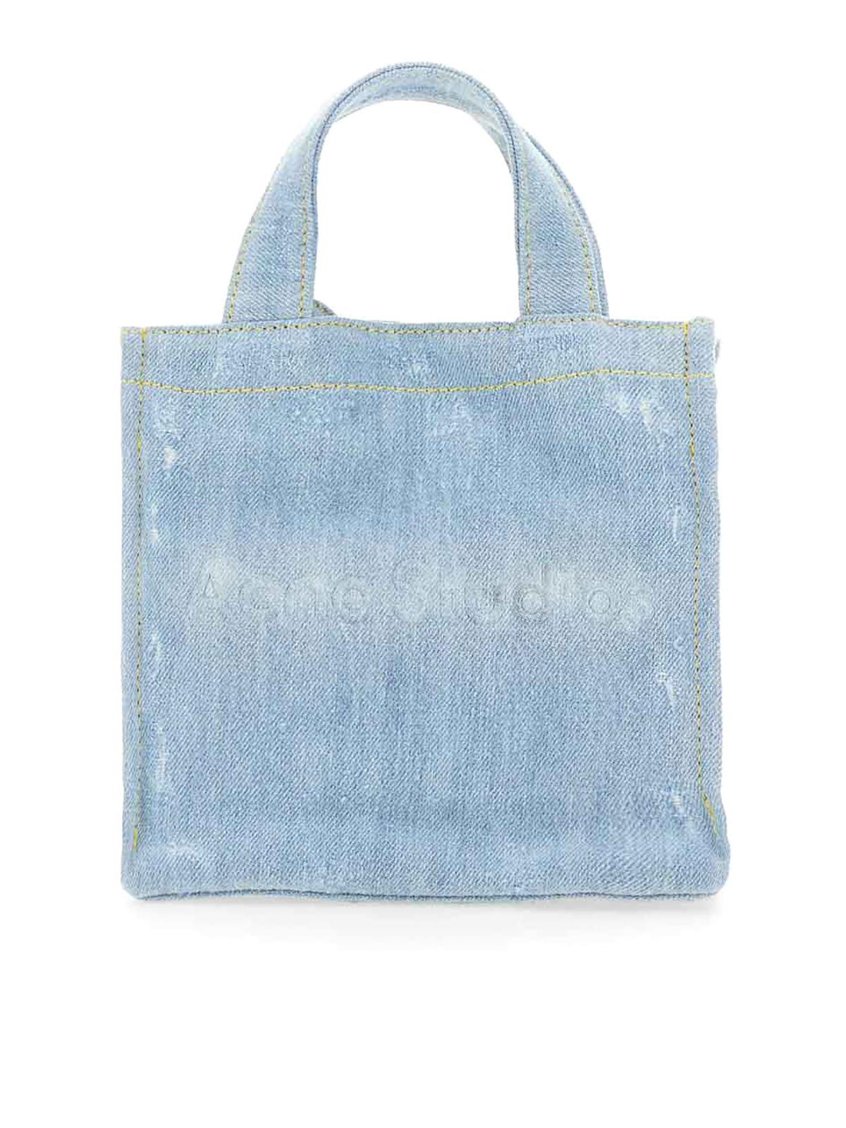 Mini Denim Shopper Bag With Logo C10169228 (Acne Studios / トートバッグ ) | Acne Studios (アクネ ストゥディオズ)