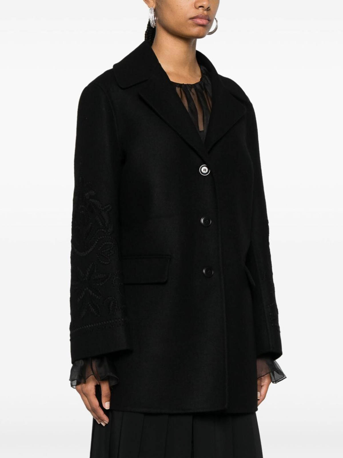 Single-Breasted Coat D456D303RHNG95708 (ERMANNO SCERVINO / コート ) | ERMANNO SCERVINO (エルマンノ シェルヴィーノ)(4)