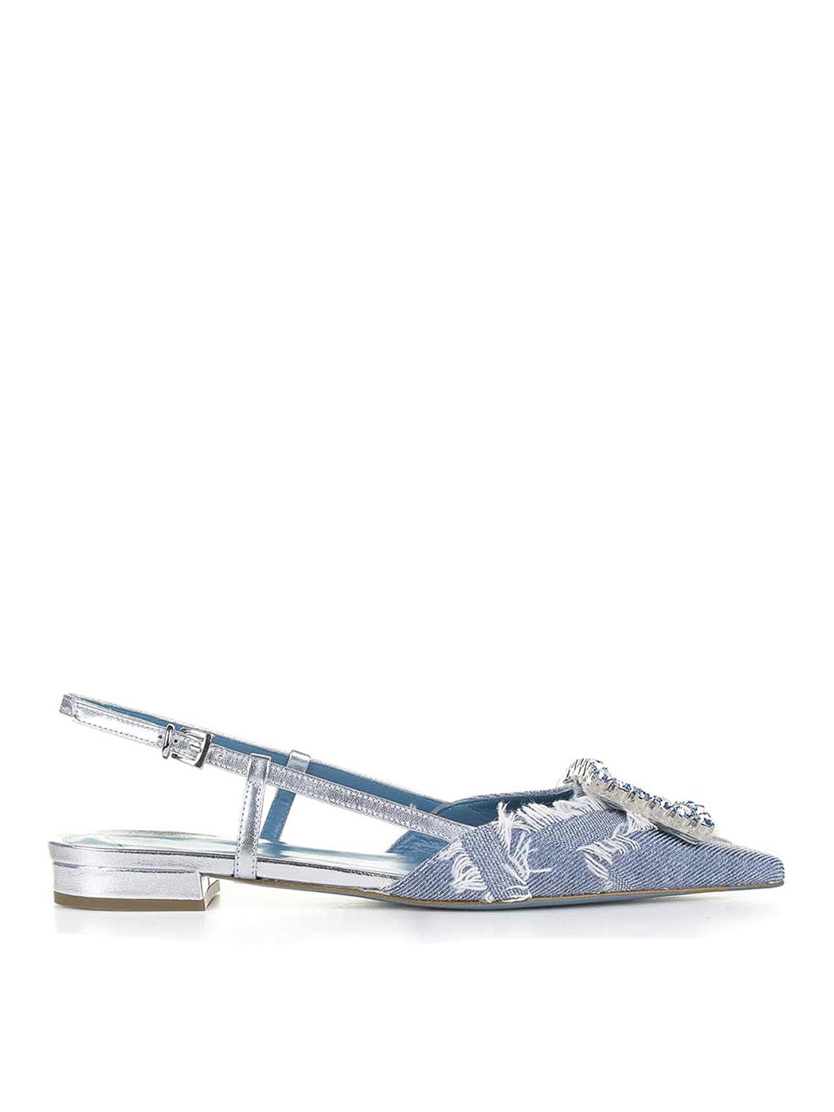 Chanel Slingback In Denim Jeans LAVANDAJEANSGWYNET (ROBERTO FESTA / フラットシューズ ) | ROBERTO FESTA (ロベルト フェスタ)