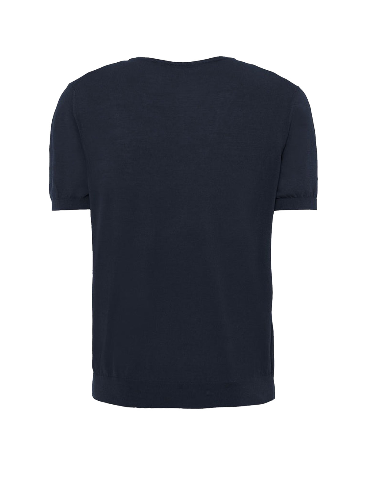 Navy Blue Cotton T-Shirt UMA099F3Z03E3451 (malo / Tシャツ・カットソー ) | malo (マーロ)(1)