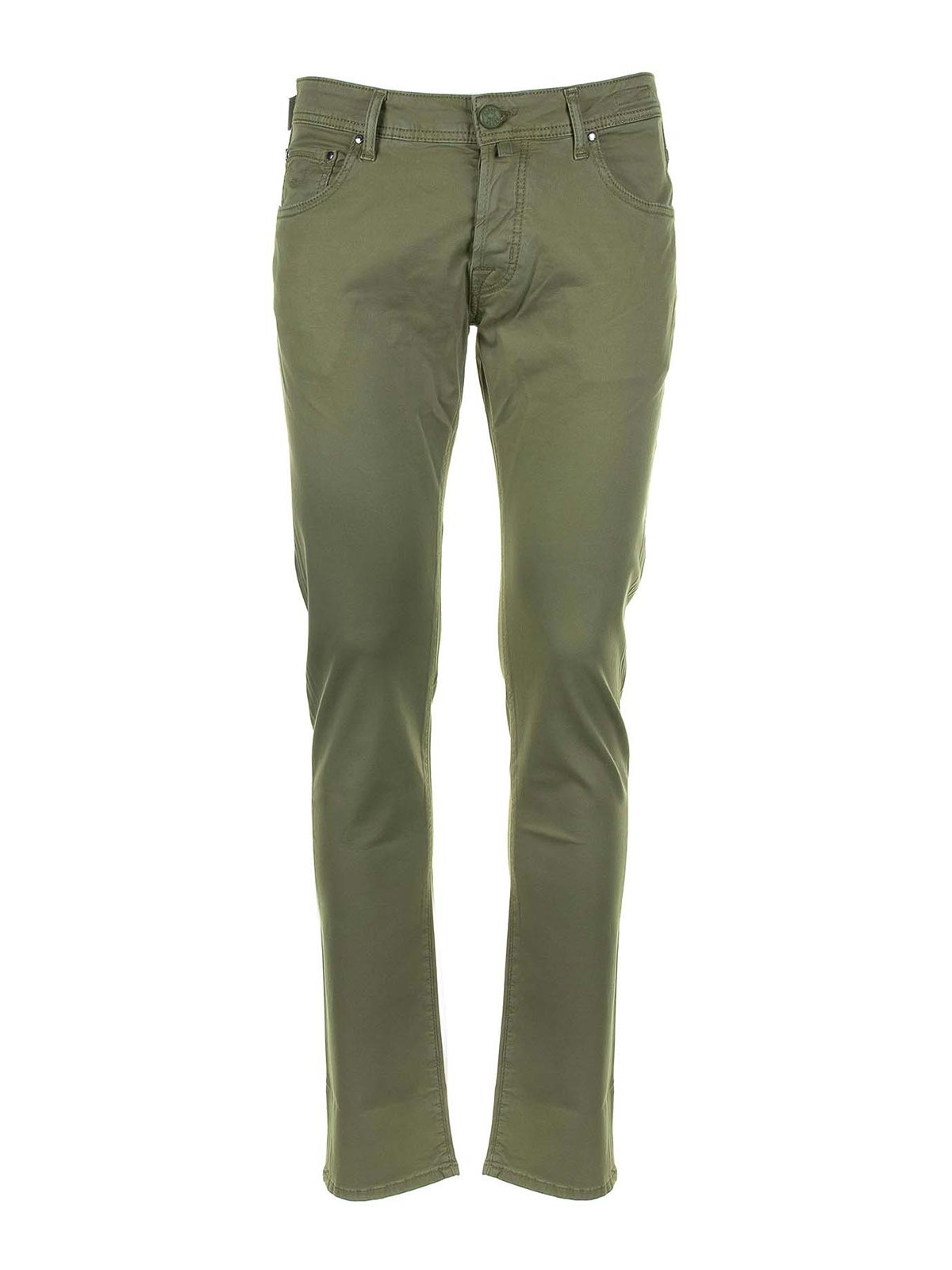 Green 5-pocket trousers in cotton UQE0736S3756R49 (JACOB COHEN / パンツ ) | JACOB COHEN (ヤコブ コーエン)