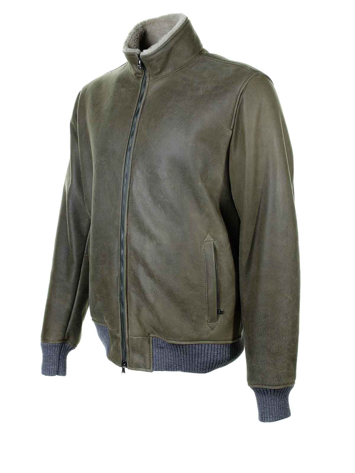 Green jacket MOON3890002 (BARBA / レザー&ファージャケット・コート ) | BARBA (バルバ)(1)