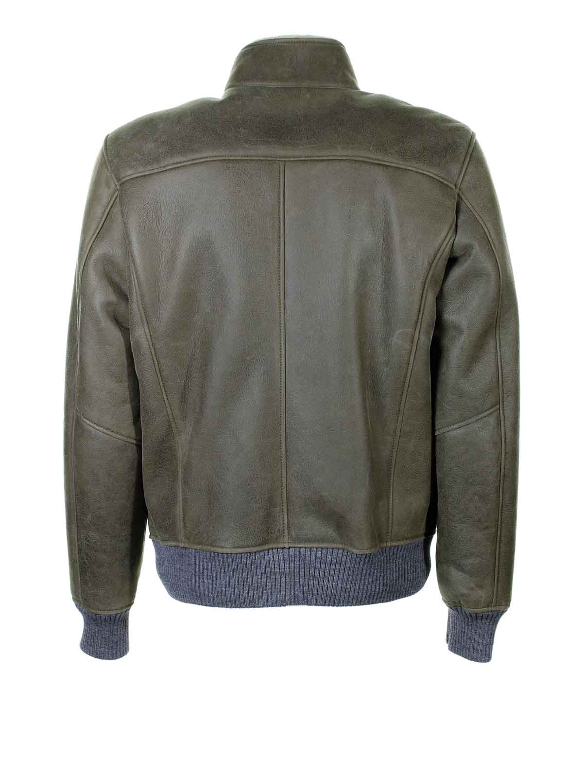 Green jacket MOON3890002 (BARBA / レザー&ファージャケット・コート ) | BARBA (バルバ)(2)