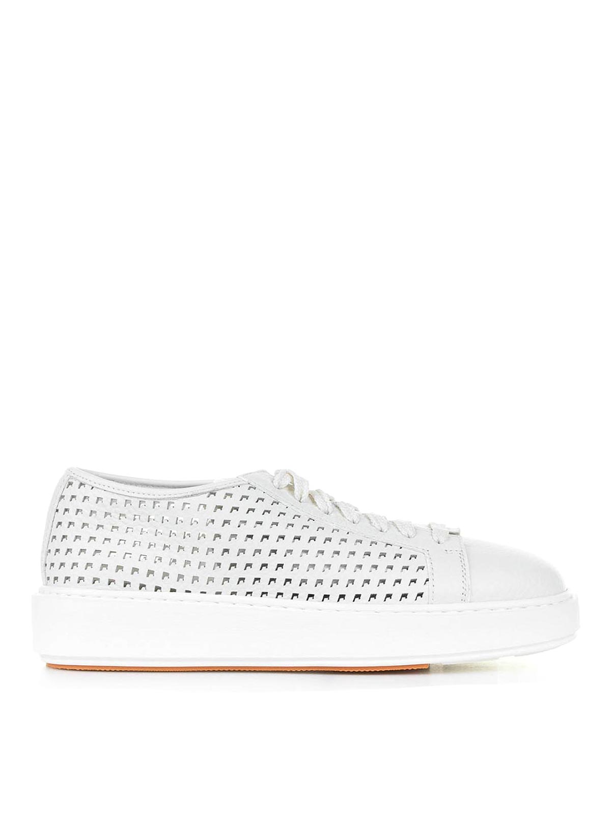 White Sneaker In Perforated Leather WBCD61223BARTMEYI50 (Santoni / スニーカー ) | Santoni (サントーニ)