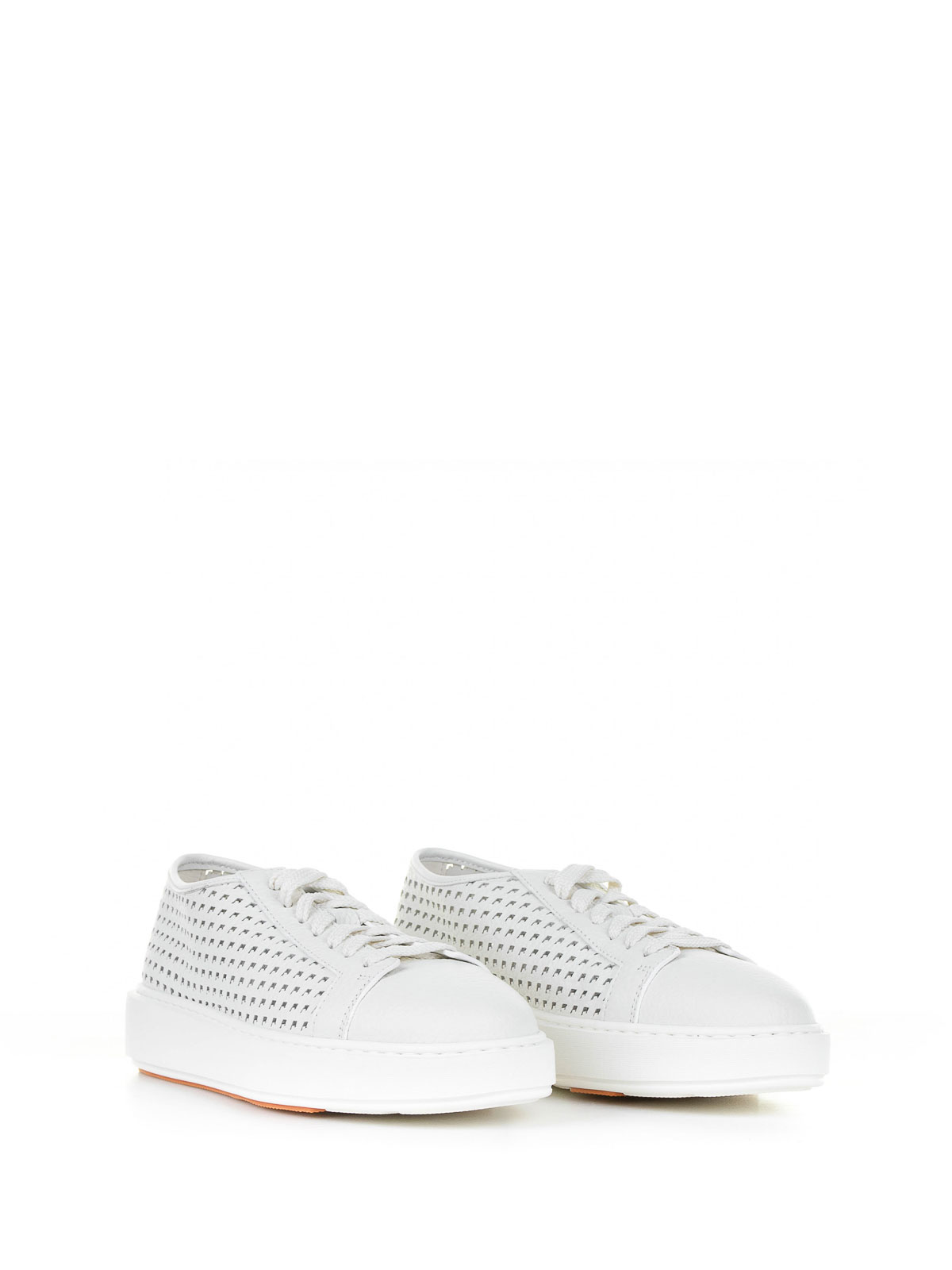 White Sneaker In Perforated Leather WBCD61223BARTMEYI50 (Santoni / スニーカー ) | Santoni (サントーニ)(1)