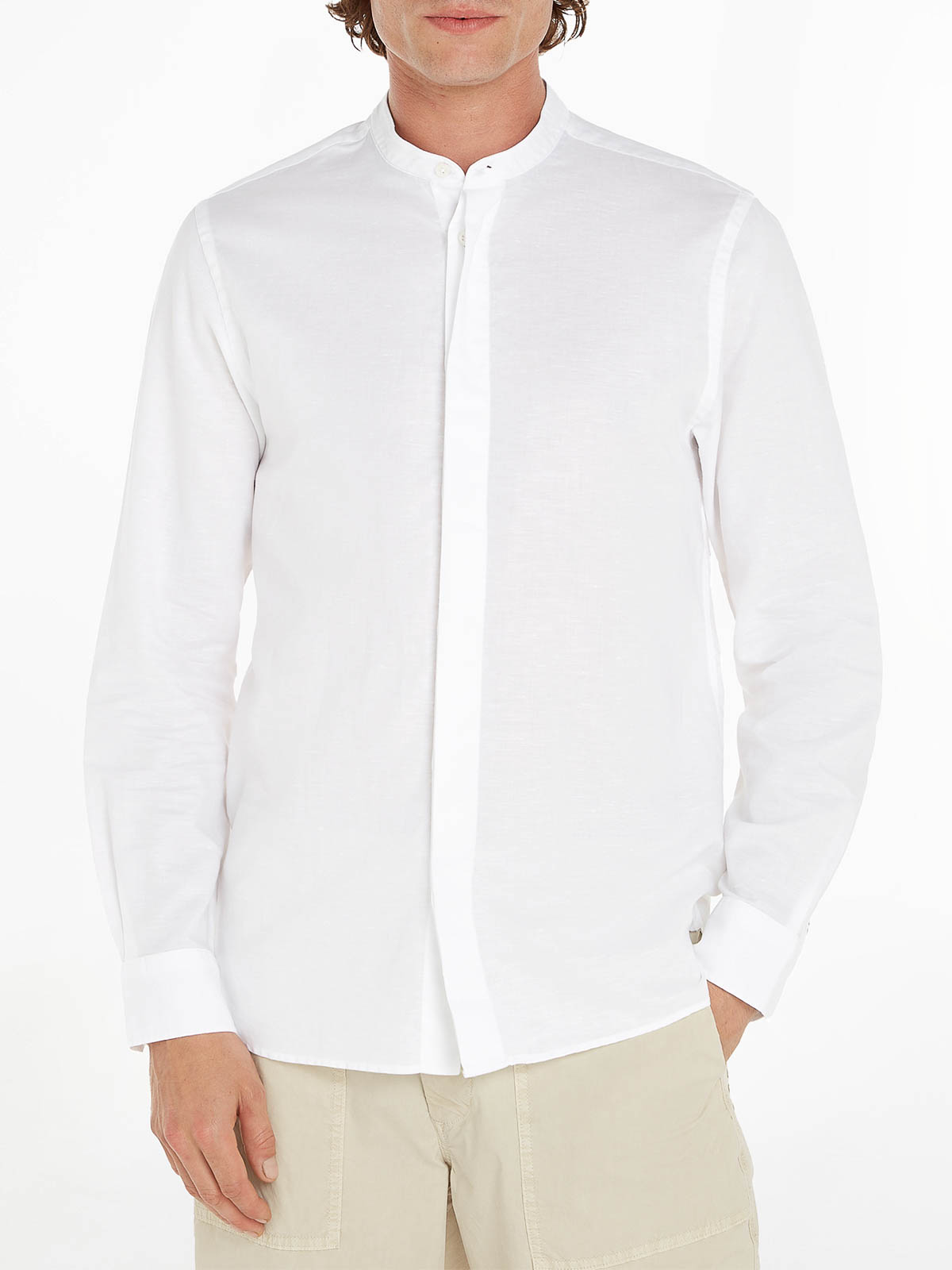 Regular Fit Shirt In Dobby Fabric MW0MW34641YCF (TOMMY HILFIGER / シャツ・ブラウス ) | TOMMY HILFIGER (トミーフィルフィガー)(2)