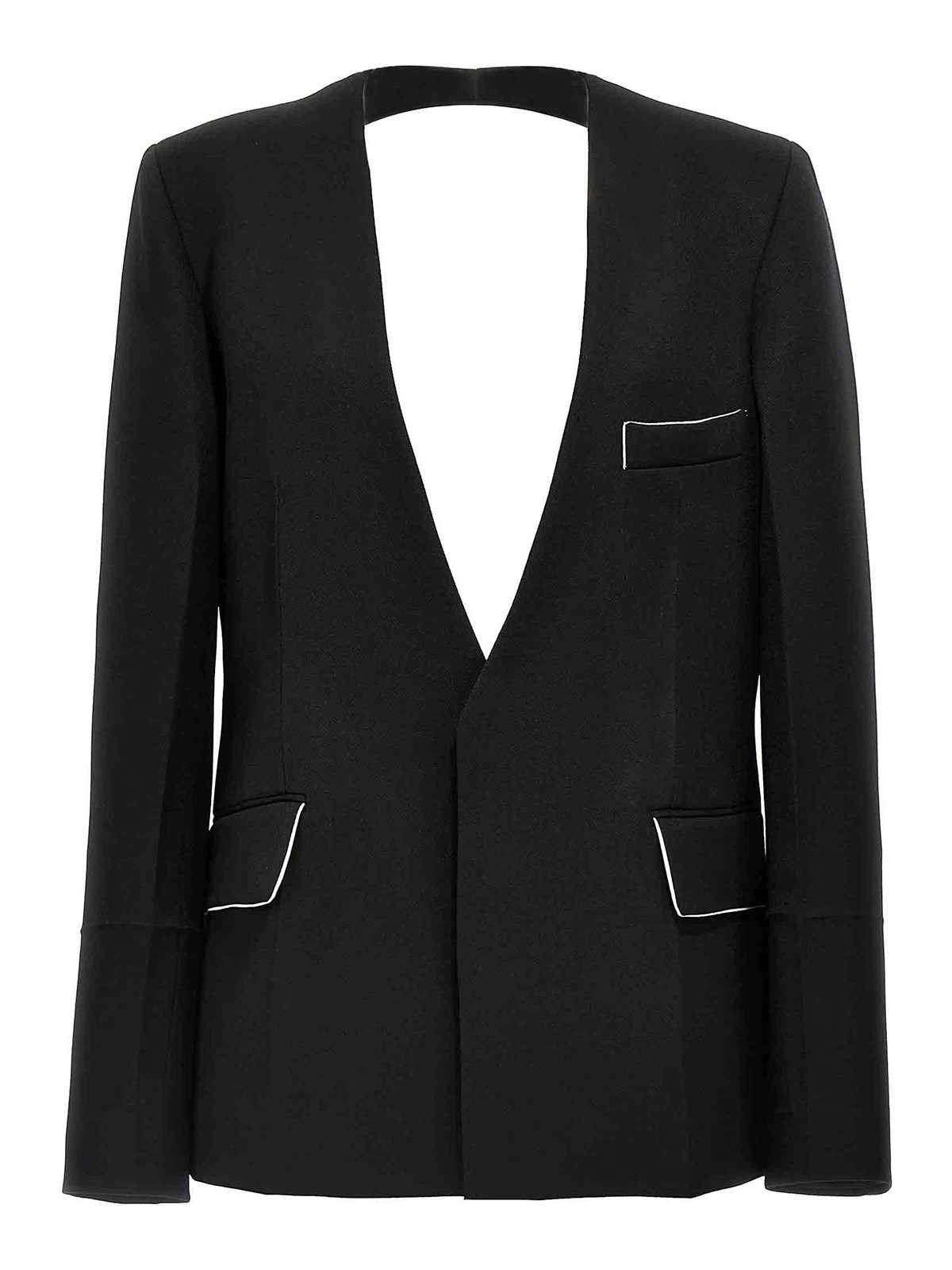 Shrunken Collarless Open-Back Blazer 1424WJK006125A (VICTORIA BECKHAM / ブレザー・ジャケット ) | VICTORIA BECKHAM (ヴィクトリア ベッカム)