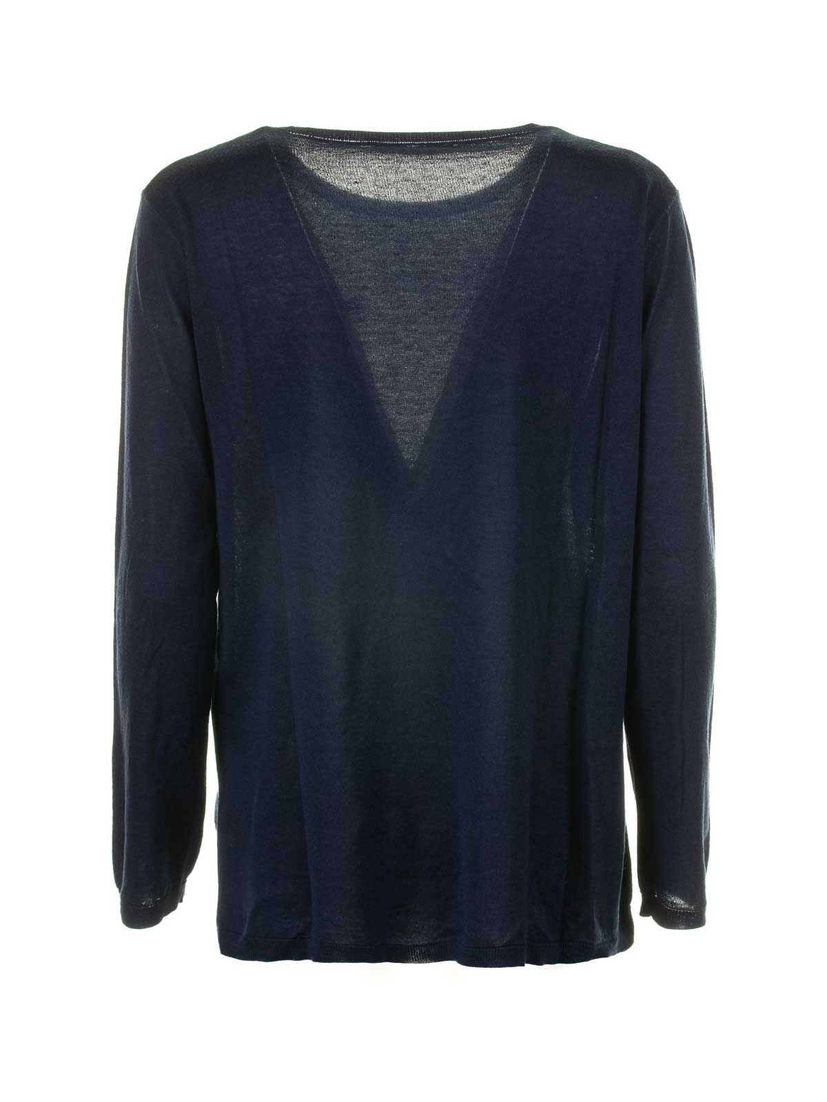 Blue crew neck sweater in silk and cashmere 89930138 (Kangra / ニット・セーター・カーディガン ) | Kangra (カングラ)(1)