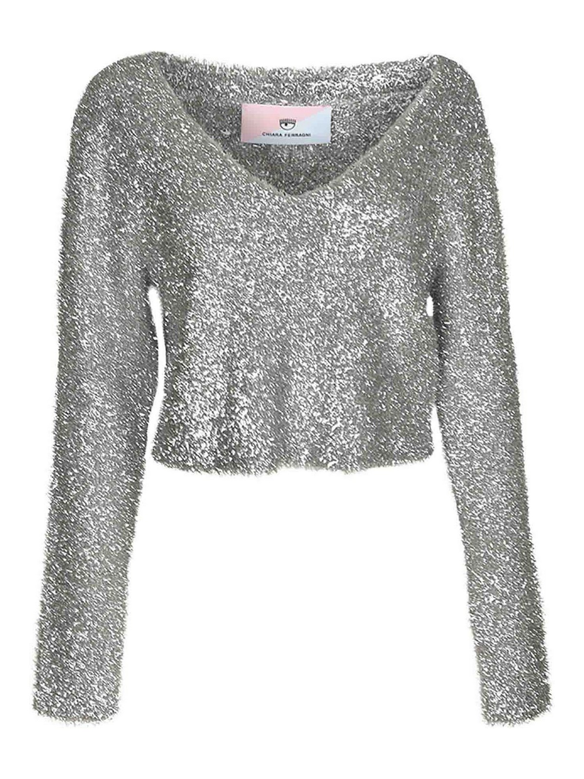 Sweater Silver 77CBFH06CMH54900 (CHIARA FERRAGNI / ニット・セーター・カーディガン ) | CHIARA FERRAGNI (キアラ フェラーニ)