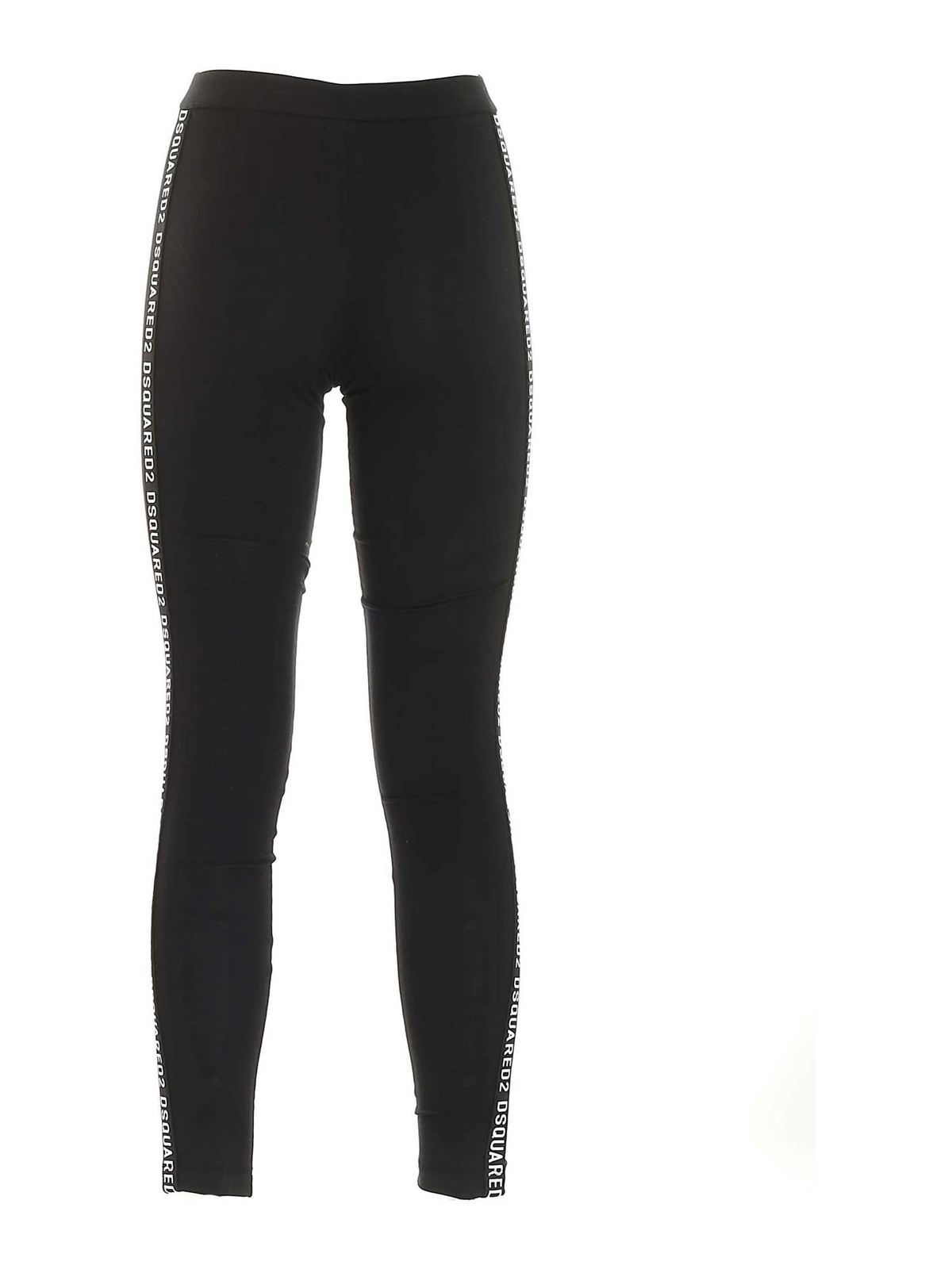 Branded leggings in black D8LM03720010 (Dsquared2 / アクティブウェア ) | Dsquared2 (ディースクエアード)(1)