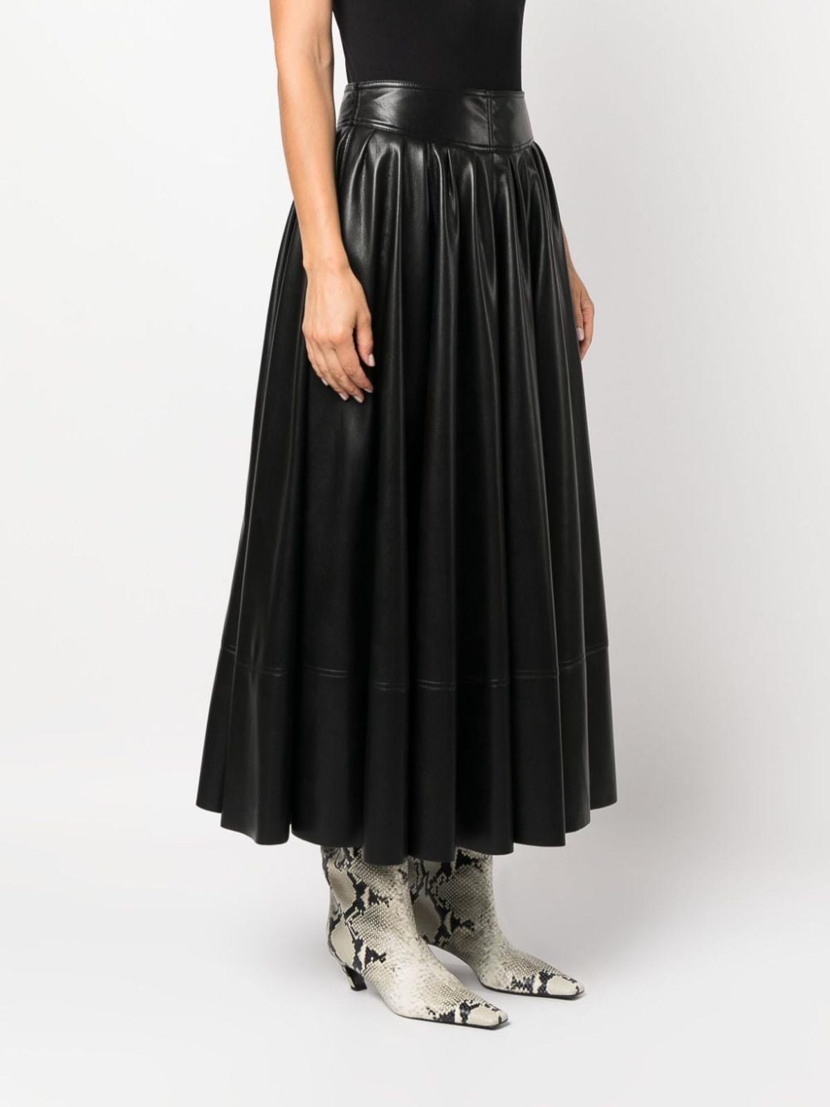 Black coated skirt 010871400555 (PHILOSOPHY / スカート ) | PHILOSOPHY (フィロソフィ)(4)