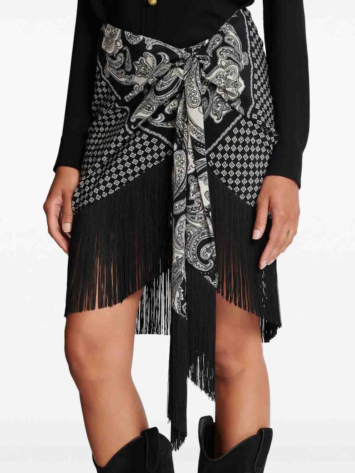 Fringed Silk Scarf Skirt CF1LC225SD29EDK (Balmain / スカート ) | Balmain (バルマン)(5)