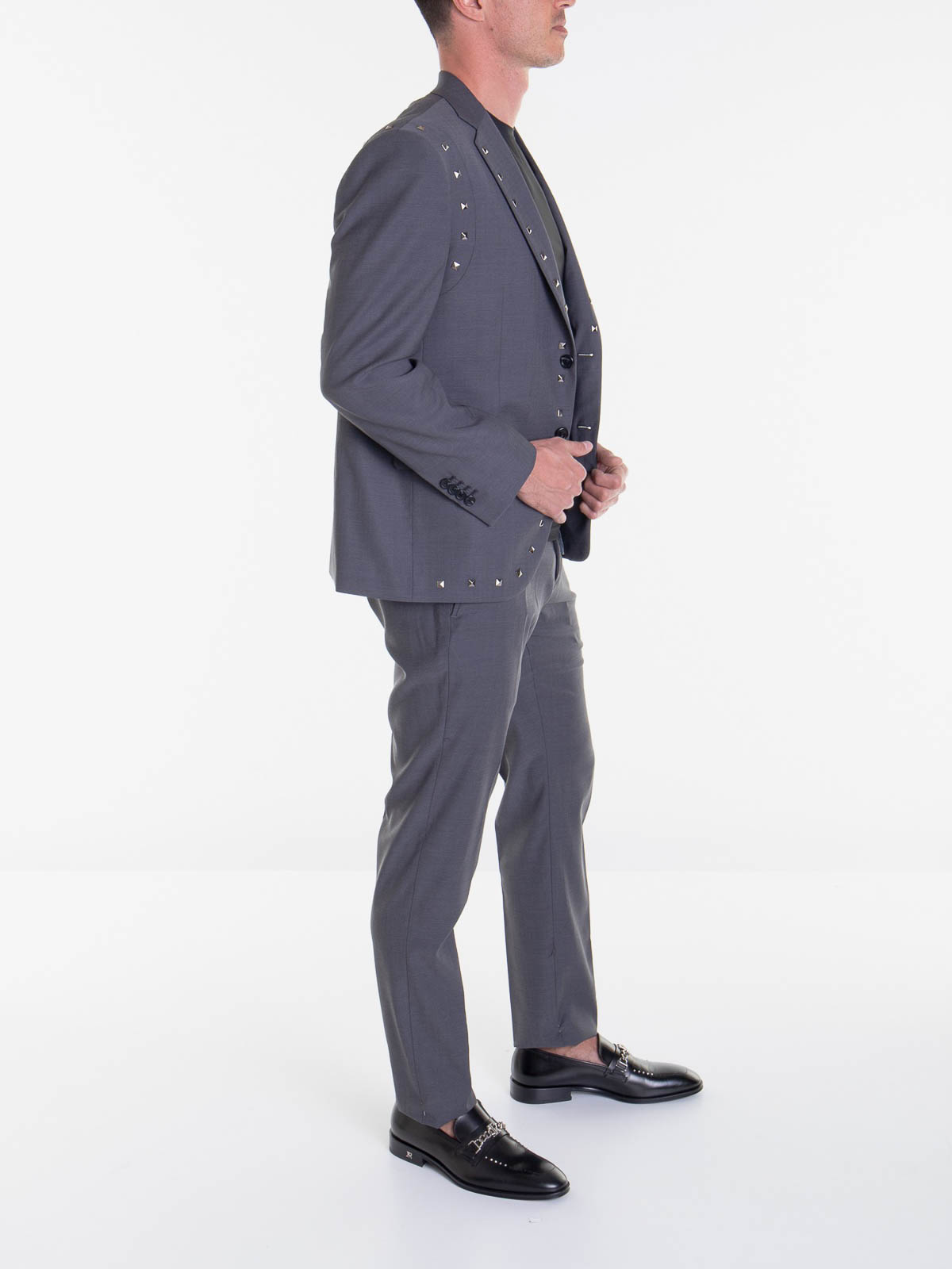 Button Long Sleeve Jacket RMP24091GCPSGREYMEDM (JOHN RICHMOND / ブレザー・ジャケット ) | JOHN RICHMOND (ジョン リッチモンド)(1)