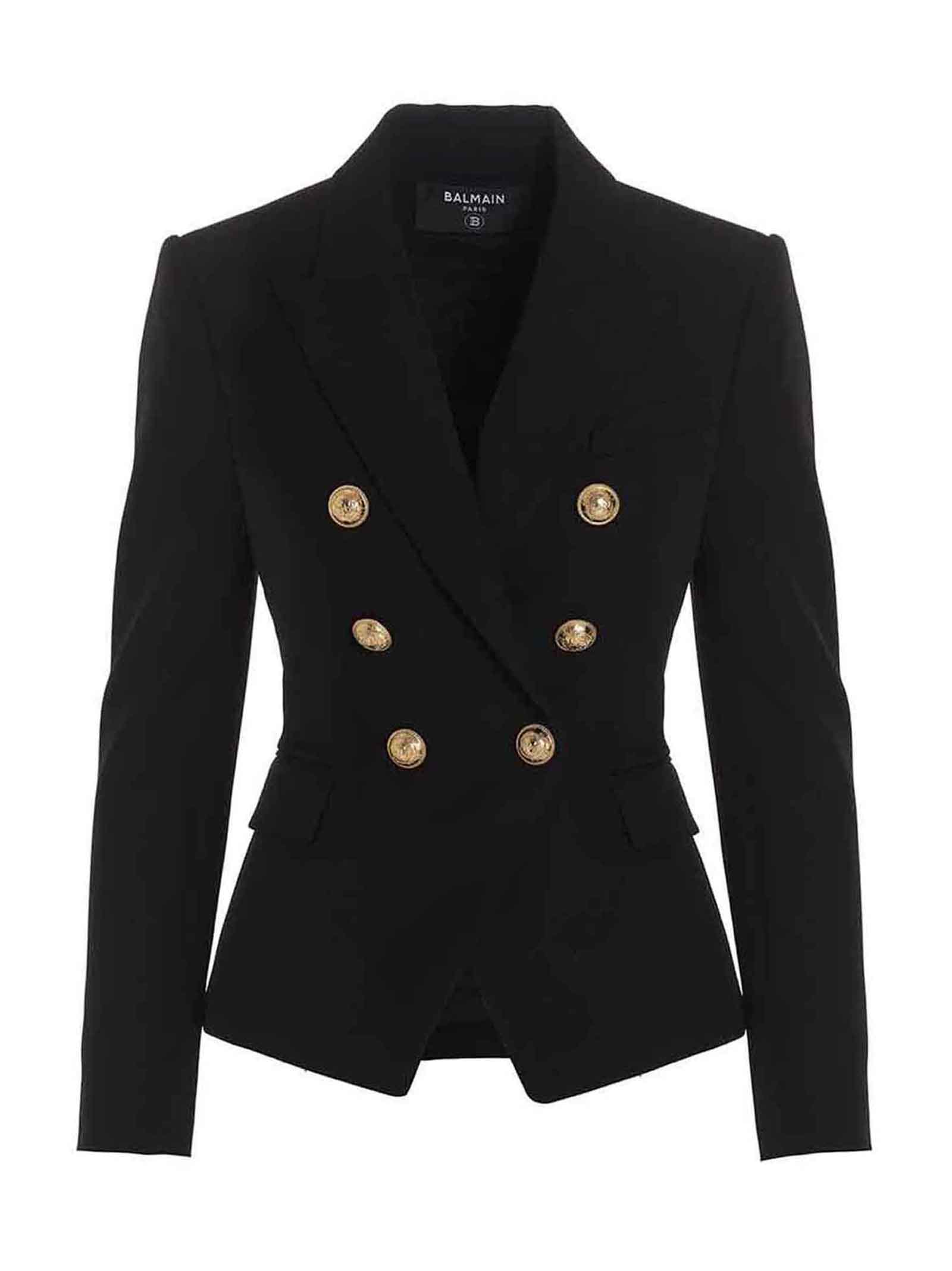Double breast blazer jacket with logo buttons BF1SG008WC090PA (Balmain / スーツ・ジャケット ) | Balmain (バルマン)
